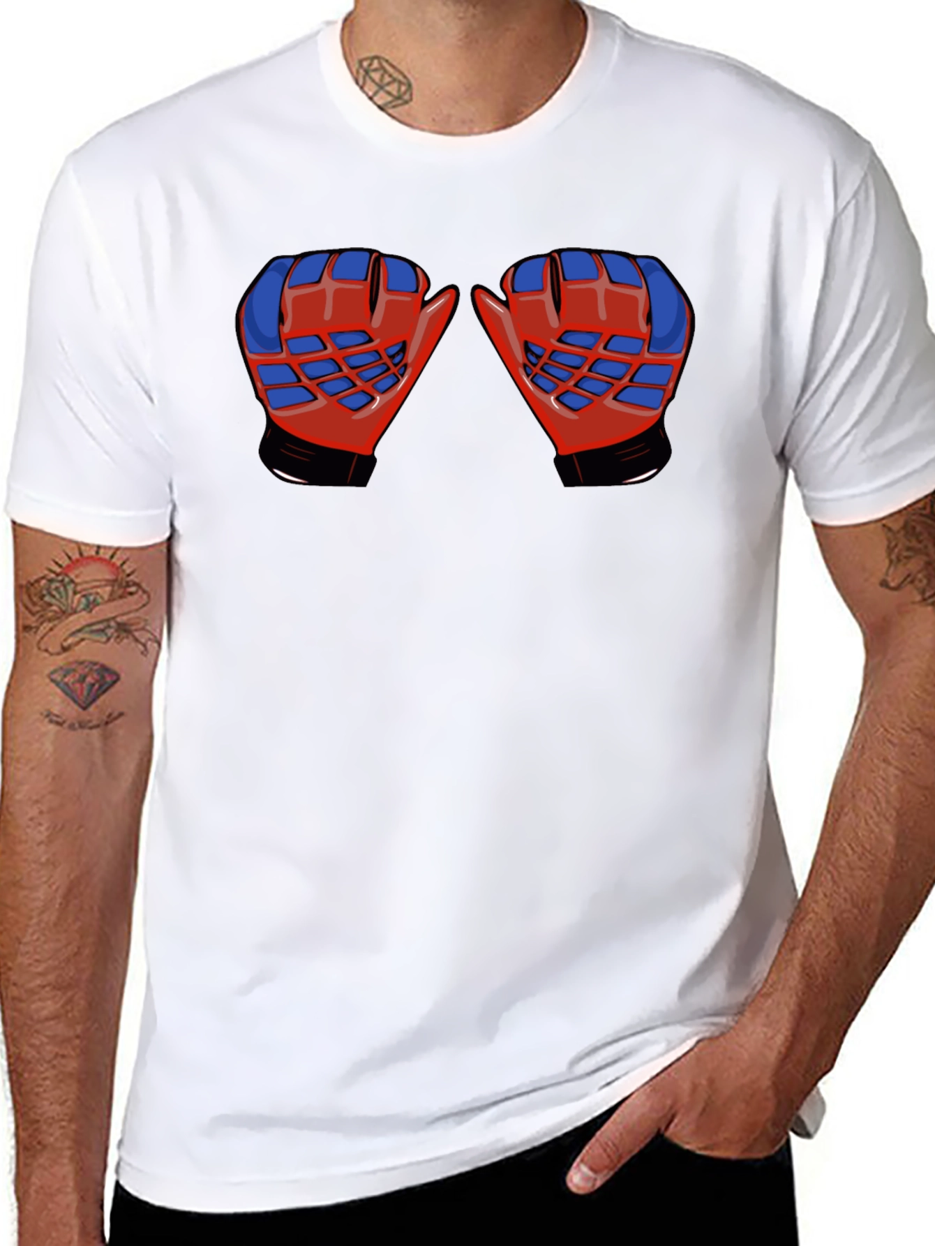 Boxing Glove Graphic T-Shirt - Black Cotton Tee