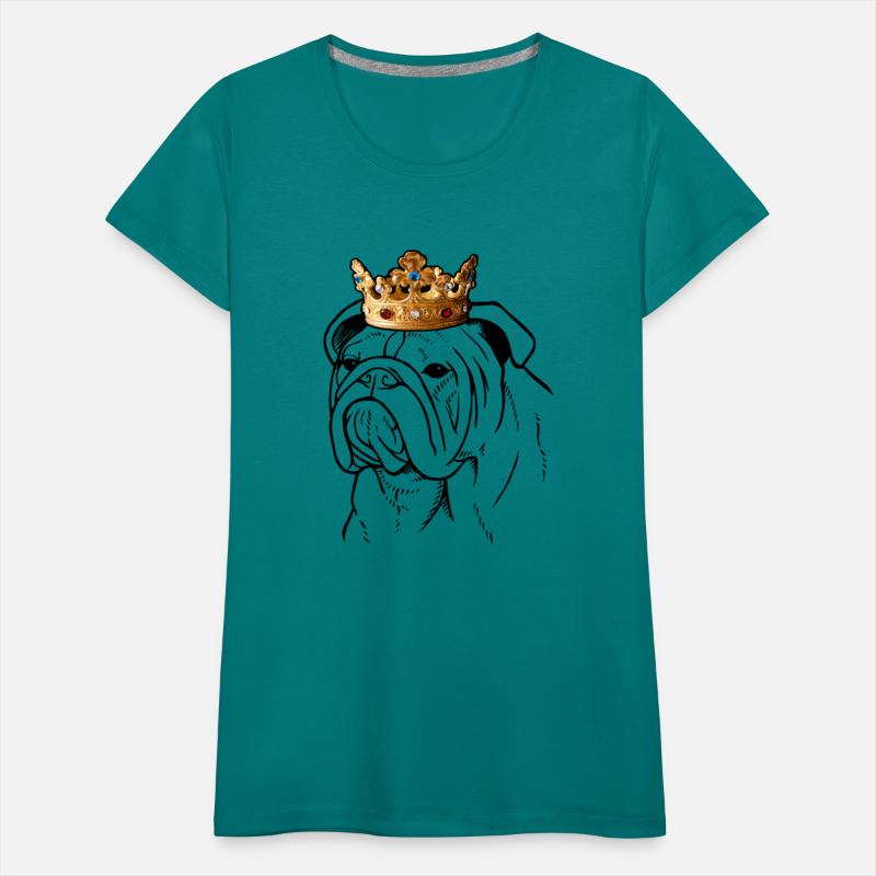Bulldog Wearing Crown