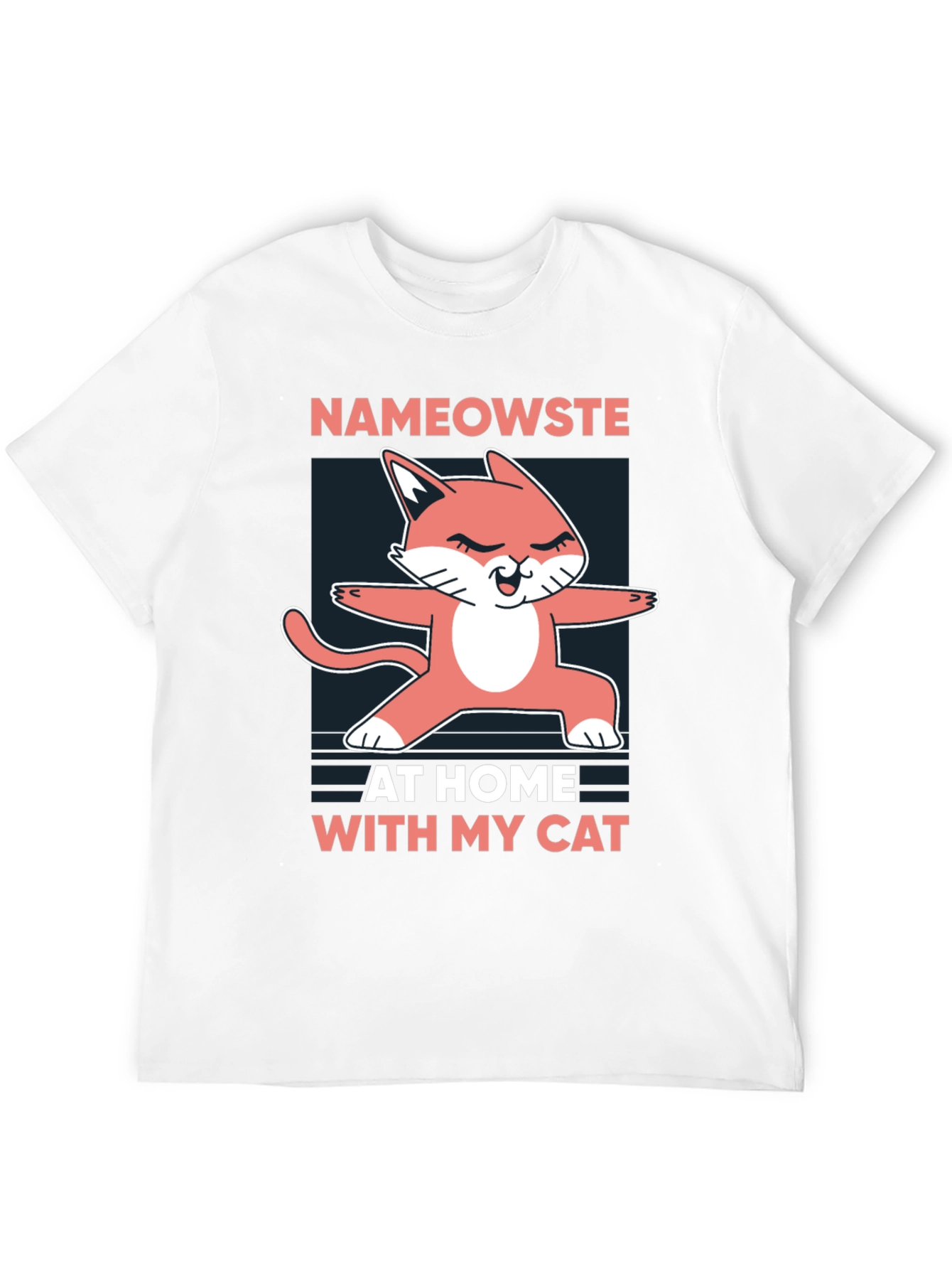 Nameowste Cat Yoga Black T-Shirt