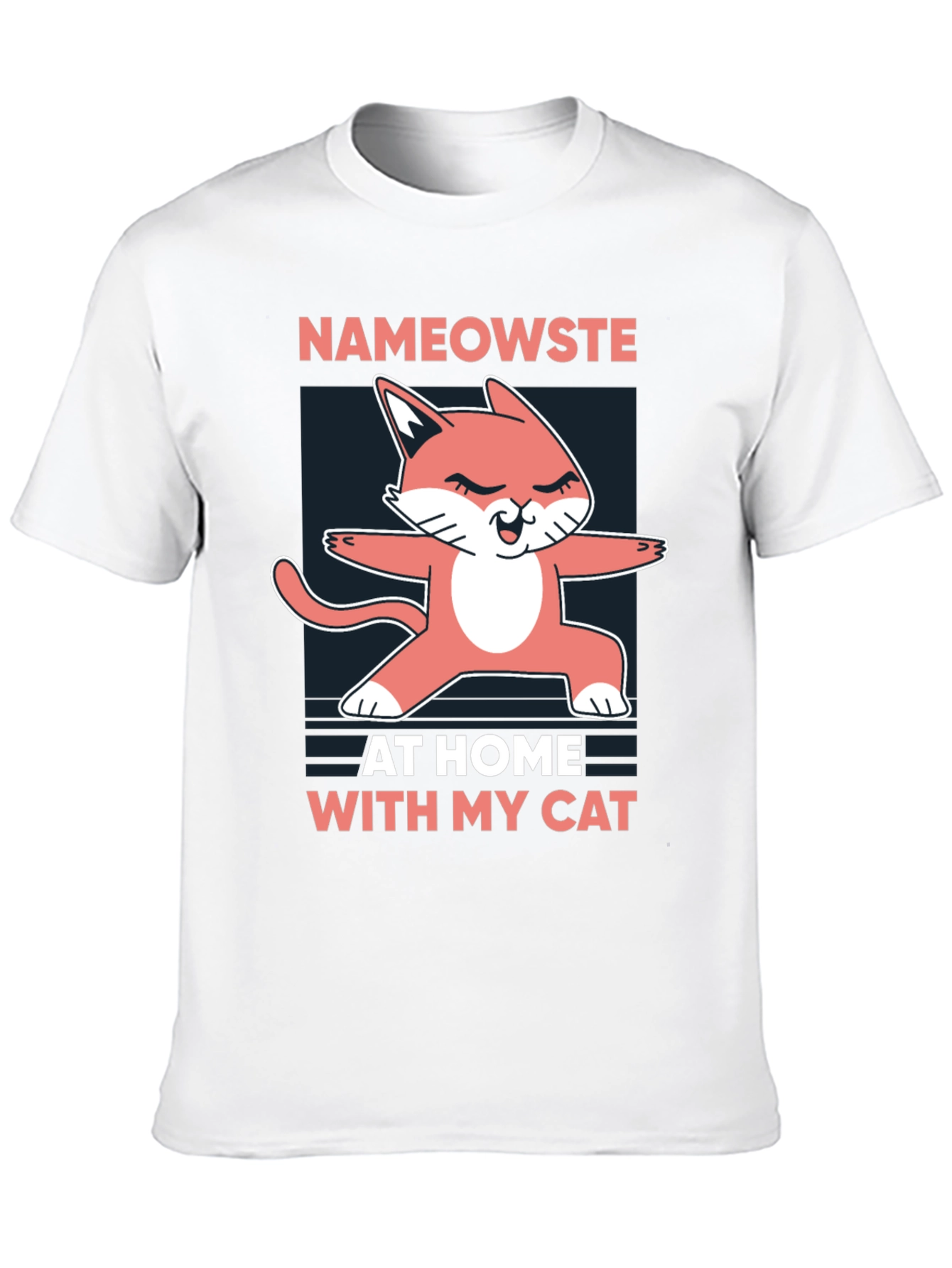 Nameowste Cat Yoga Black T-Shirt
