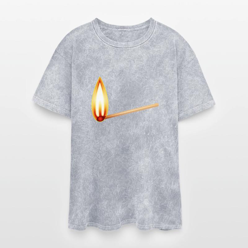 Burning match with a large, warm flame