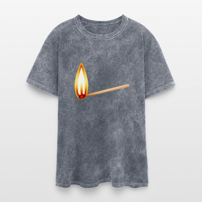 Burning match with a large, warm flame