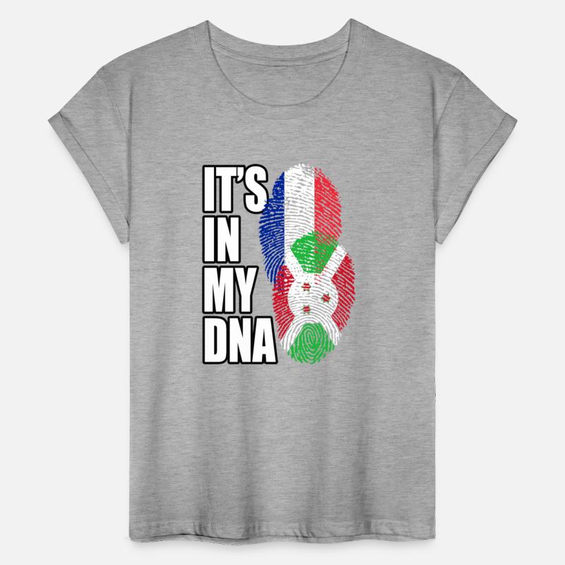 Burundian And French Mix Heritage DNA Flag