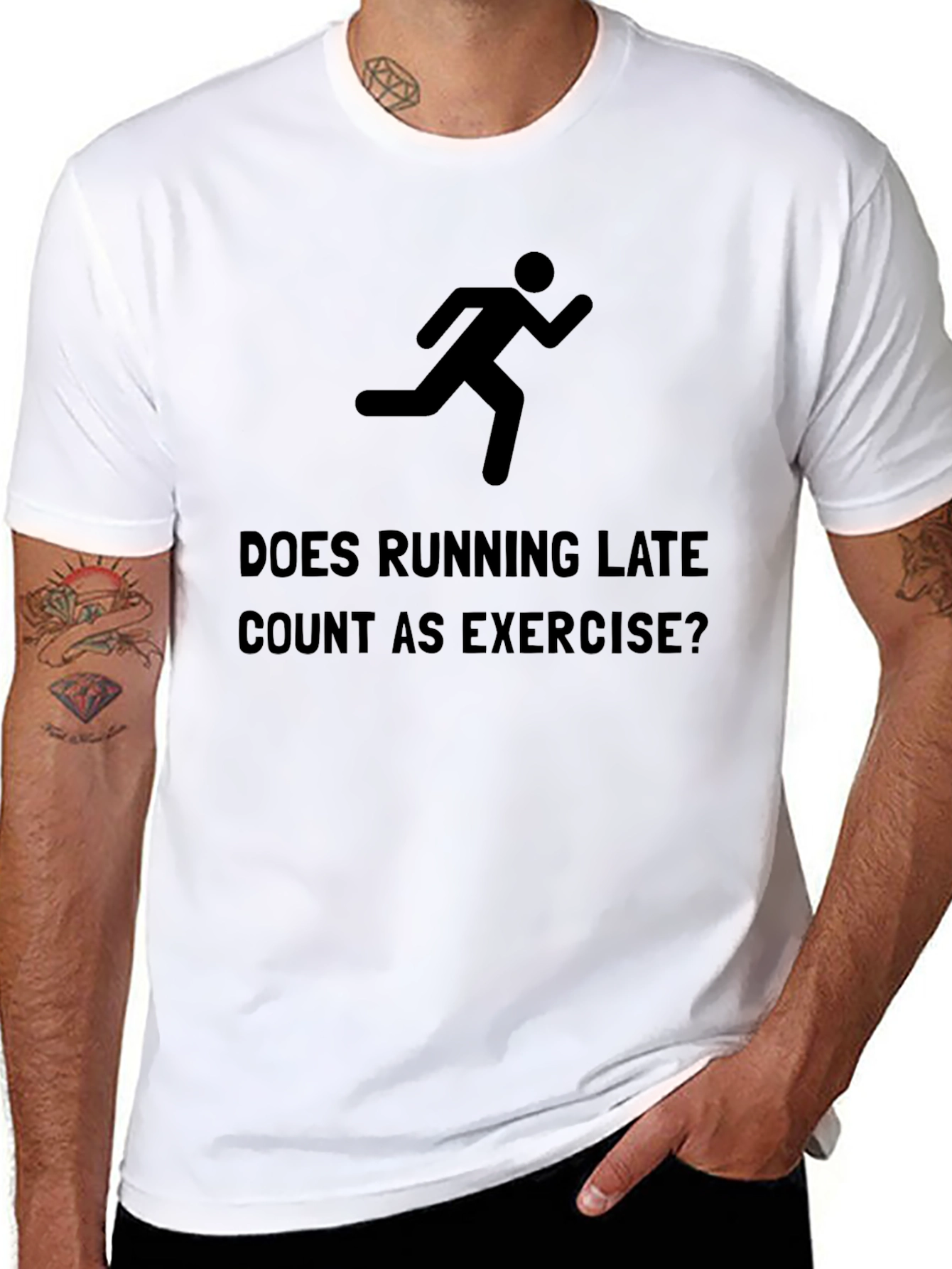 Funny Running Late Exercise T-Shirt
