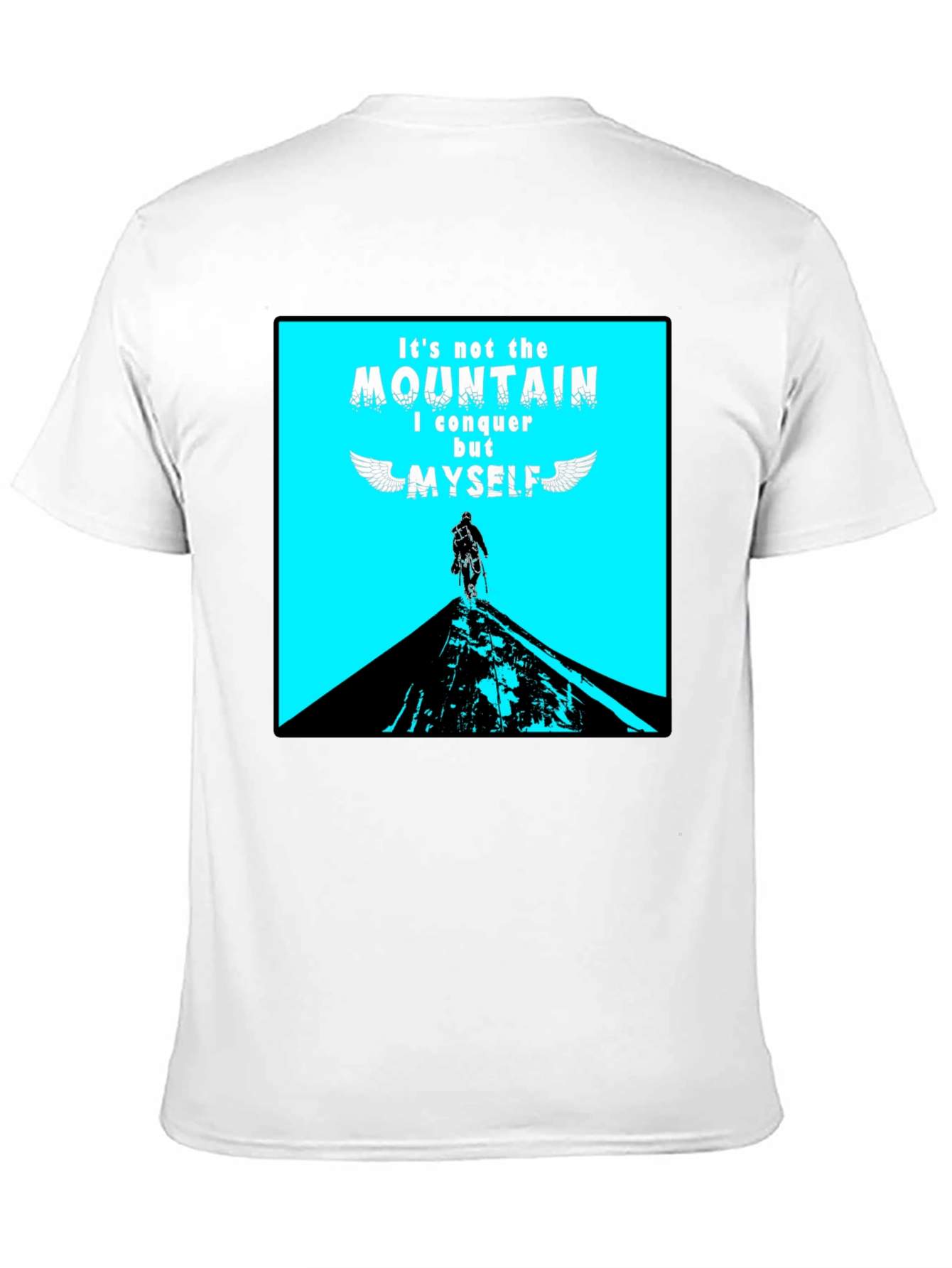 Conquer Myself Mountain Black Graphic T-Shirt