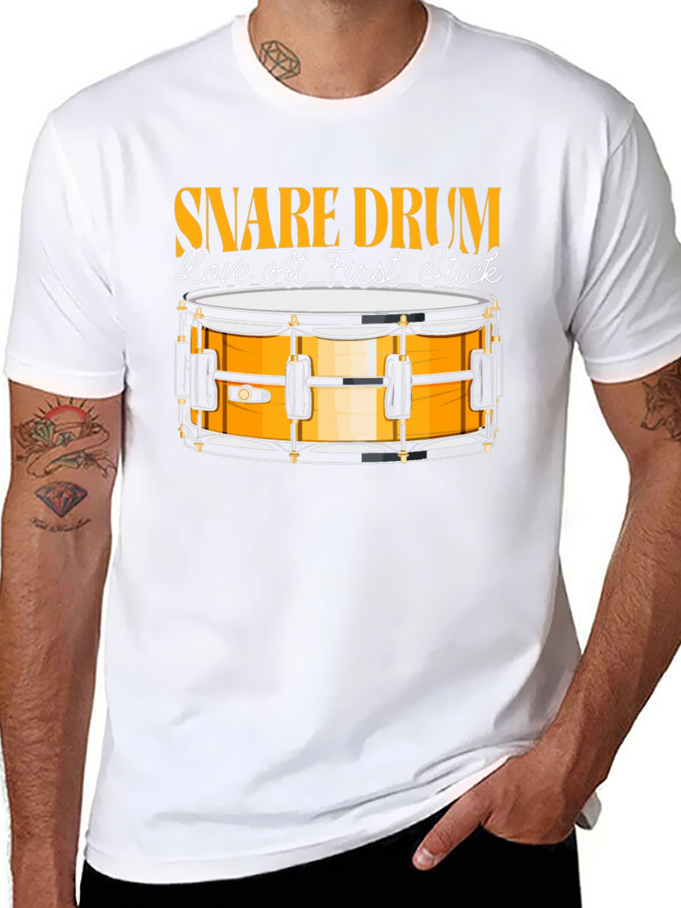 Snare Drum Love At First Stick Graphic T-Shirt