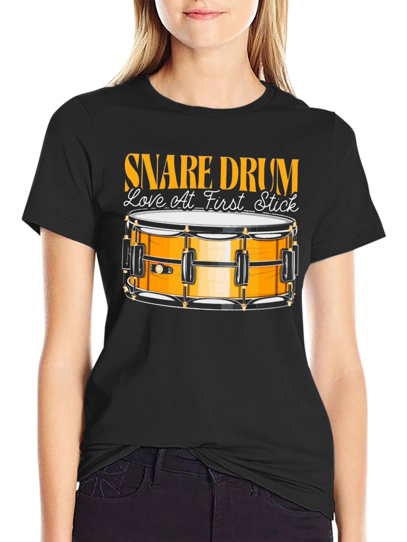 Snare Drum Love At First Stick Graphic T-Shirt