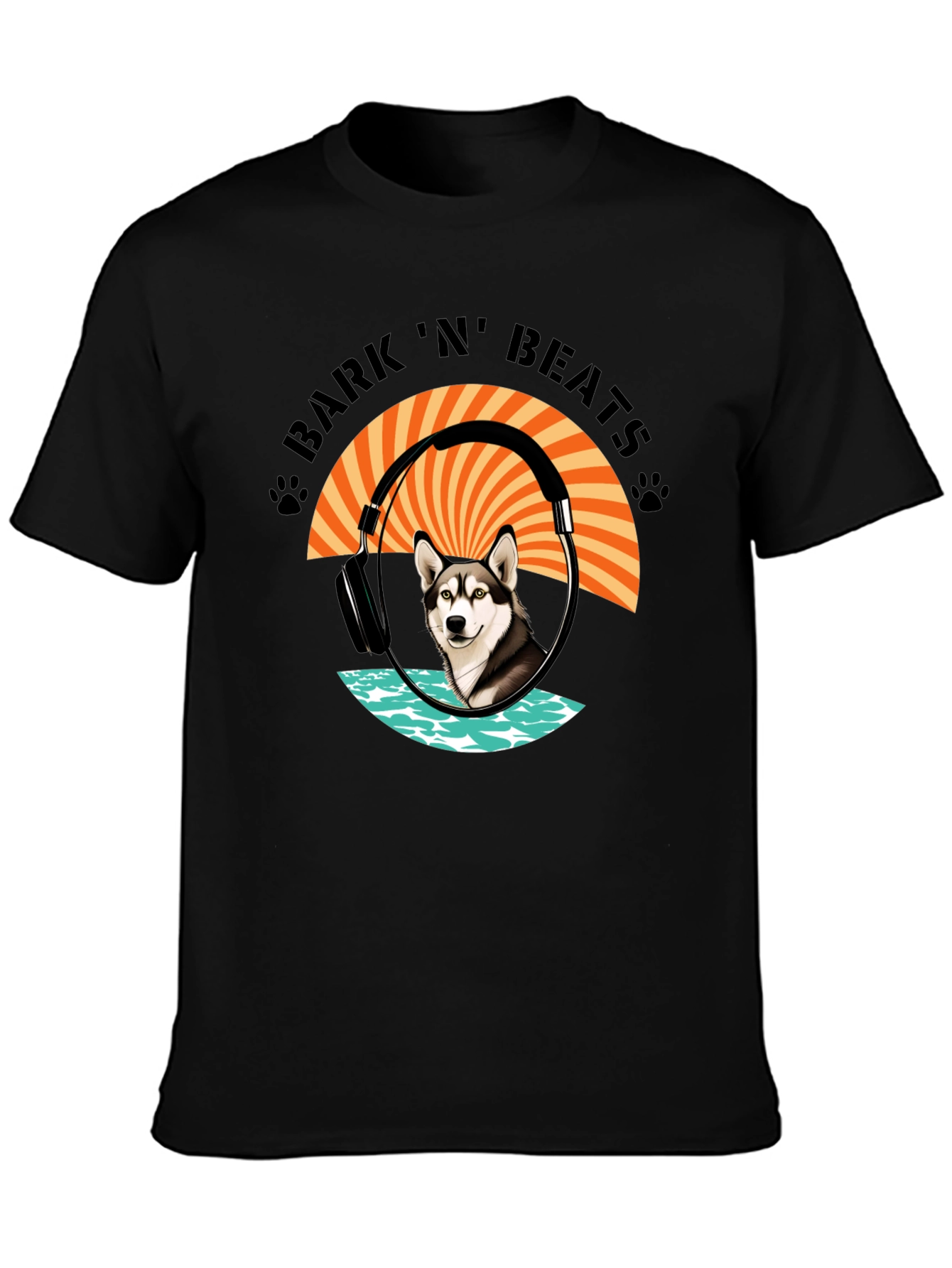 Bark N Beats Black Graphic Tee