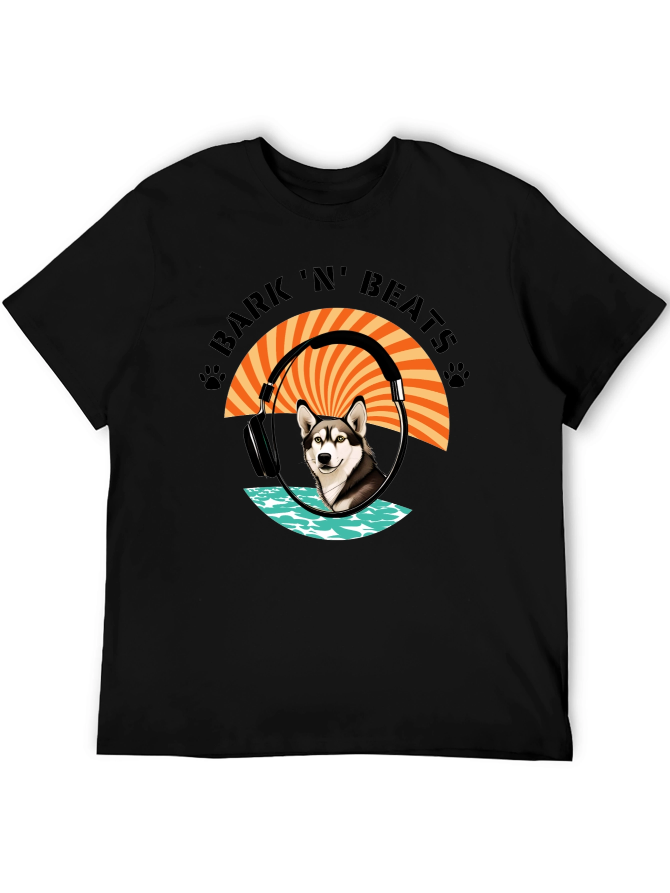 Bark N Beats Black Graphic Tee