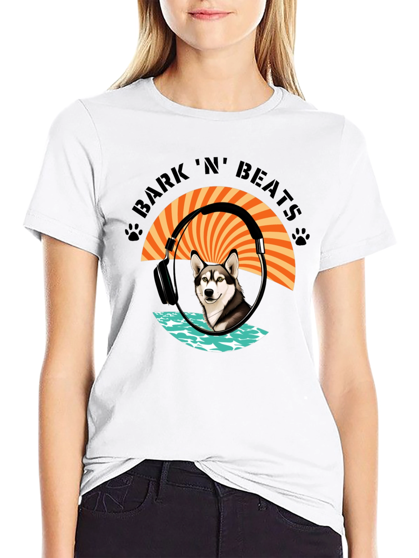 Bark N Beats Black Graphic Tee