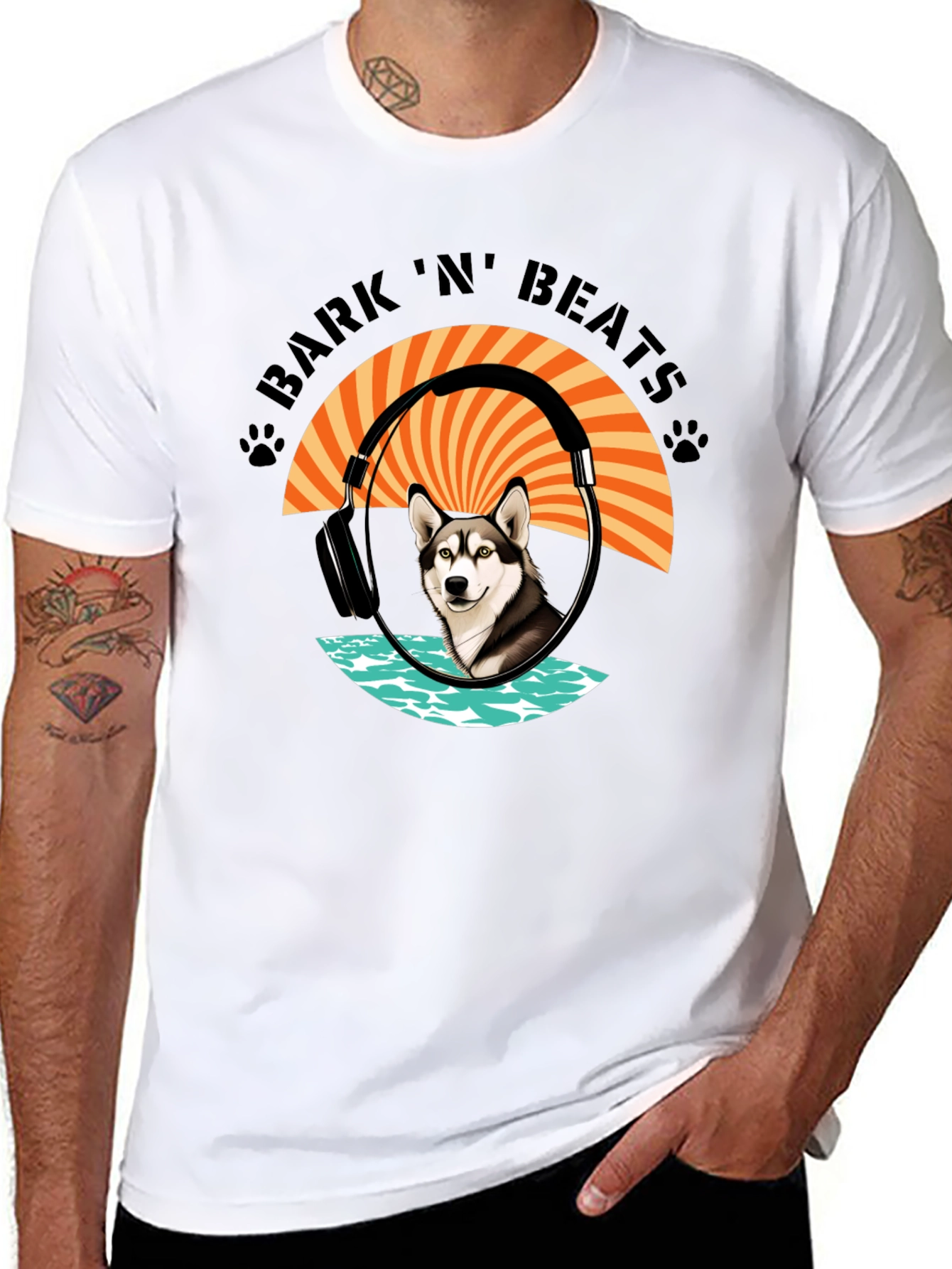 Bark N Beats Black Graphic Tee