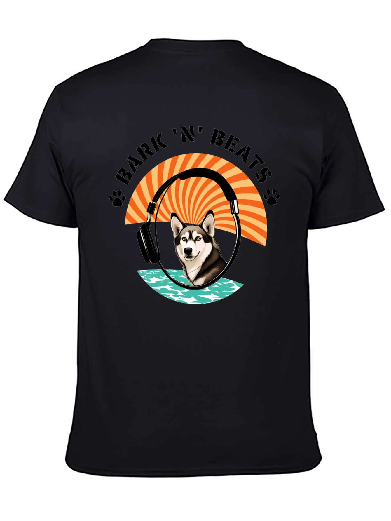 Bark N Beats Black Graphic Tee