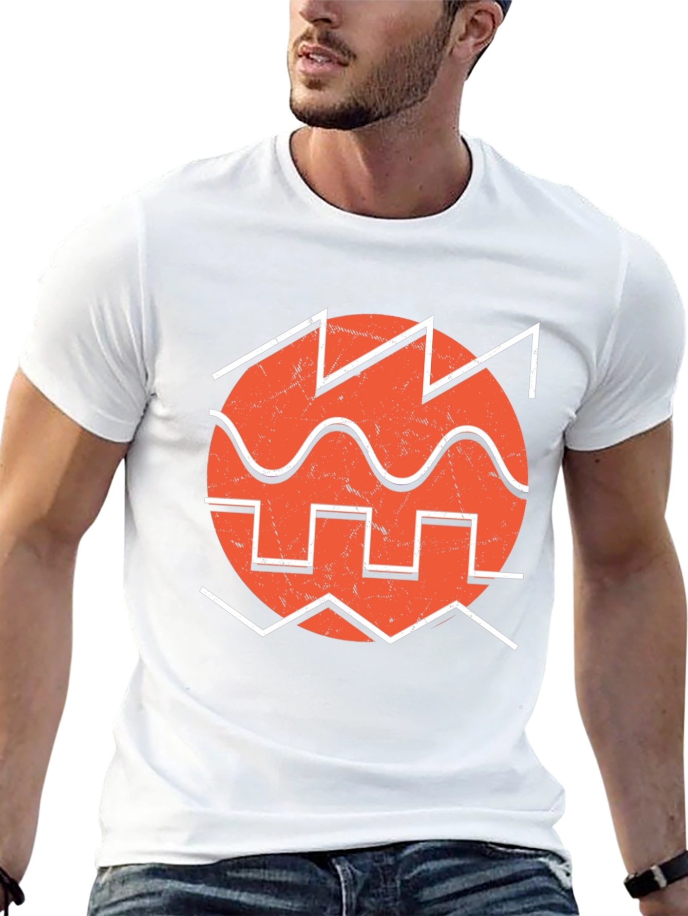 Retro Waveform Graphic Tee - Black