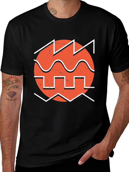 Retro Waveform Graphic Tee - Black