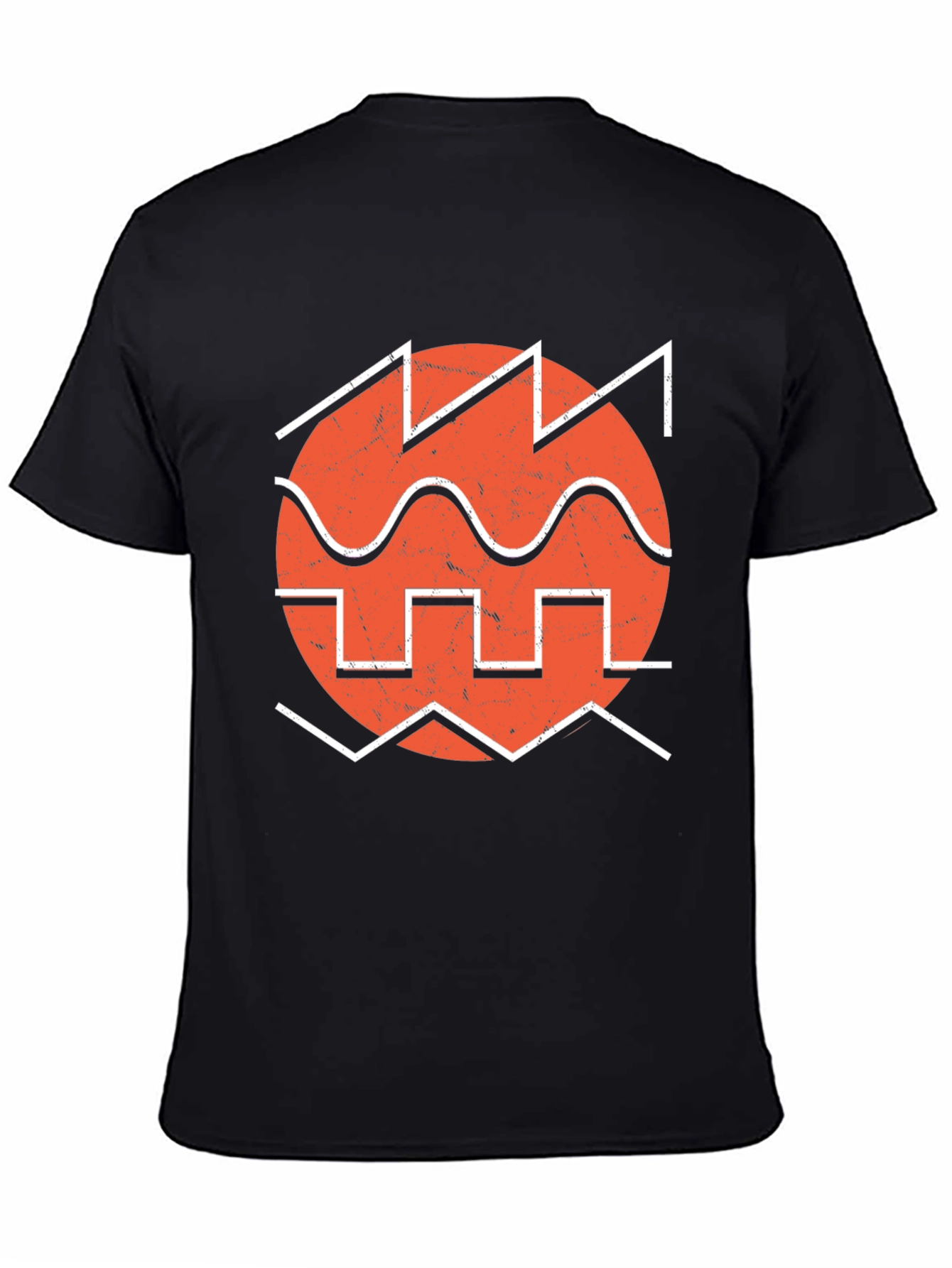 Retro Waveform Graphic Tee - Black