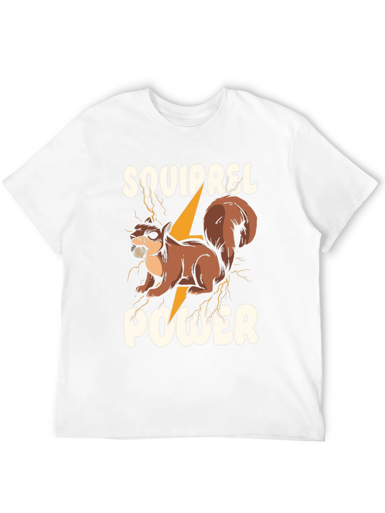 Squirrel Power Graphic T-Shirt - Mens Black Tee