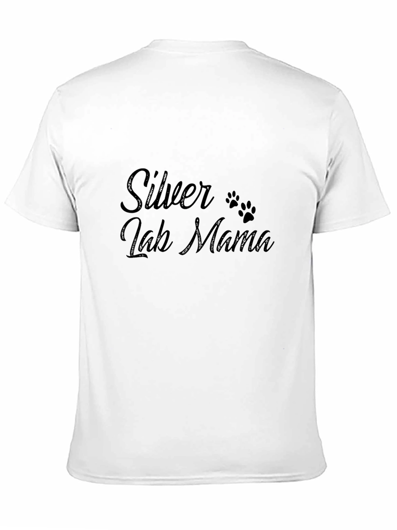 Silver Lab Mama Black T-Shirt