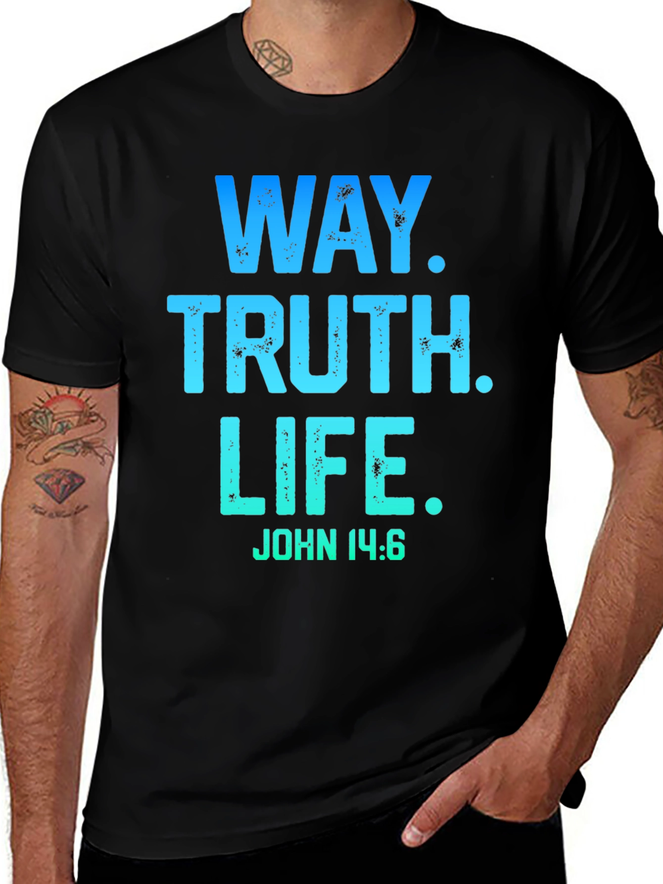 Way Truth Life T-Shirt John 14:6 Christian Tee