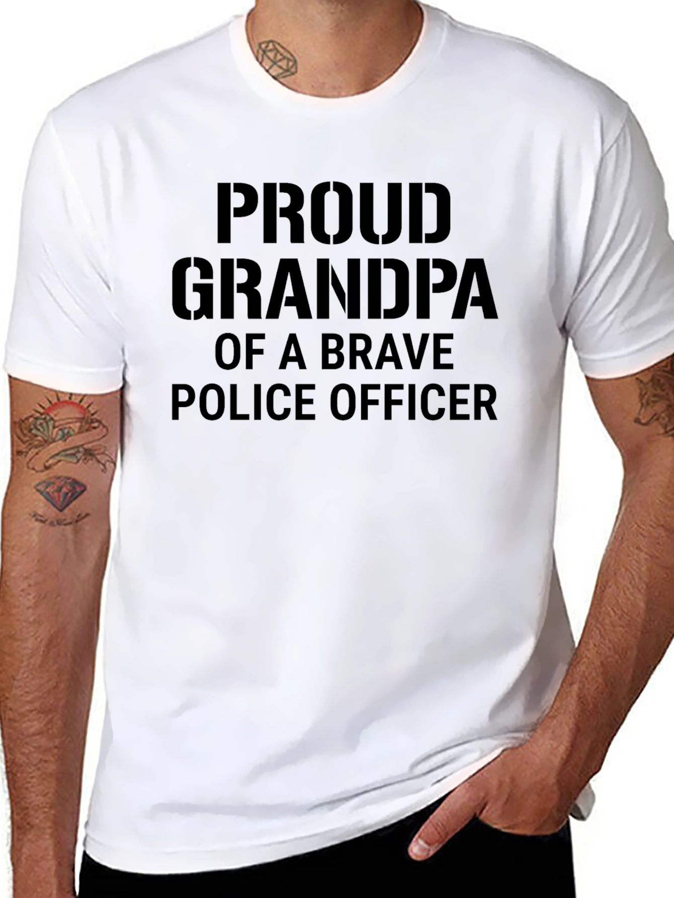 Proud Grandpa Police Officer T-Shirt