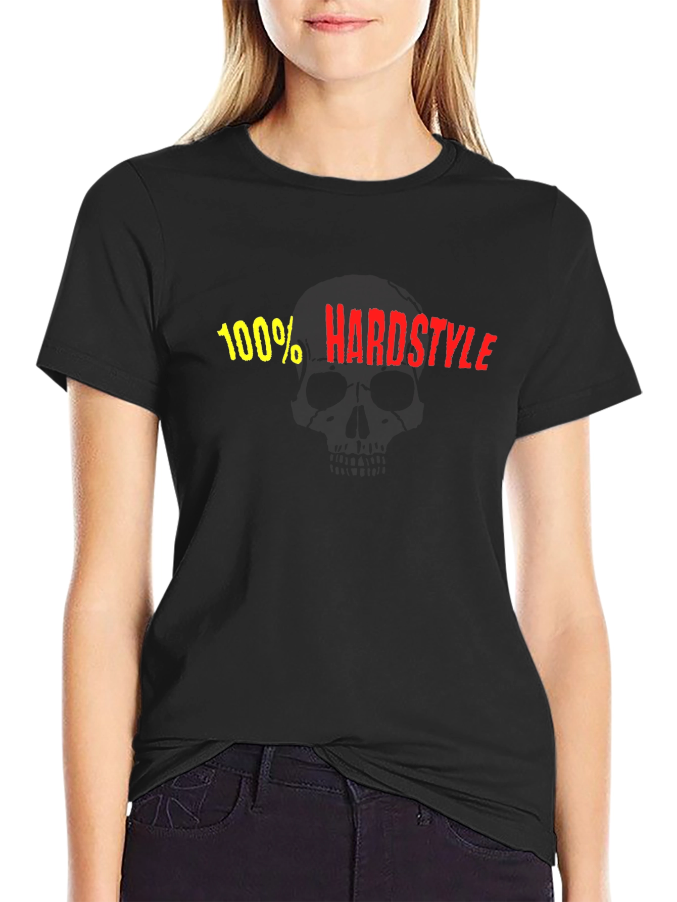 100% Hardstyle Black Graphic Tee - Music Festival Shirt