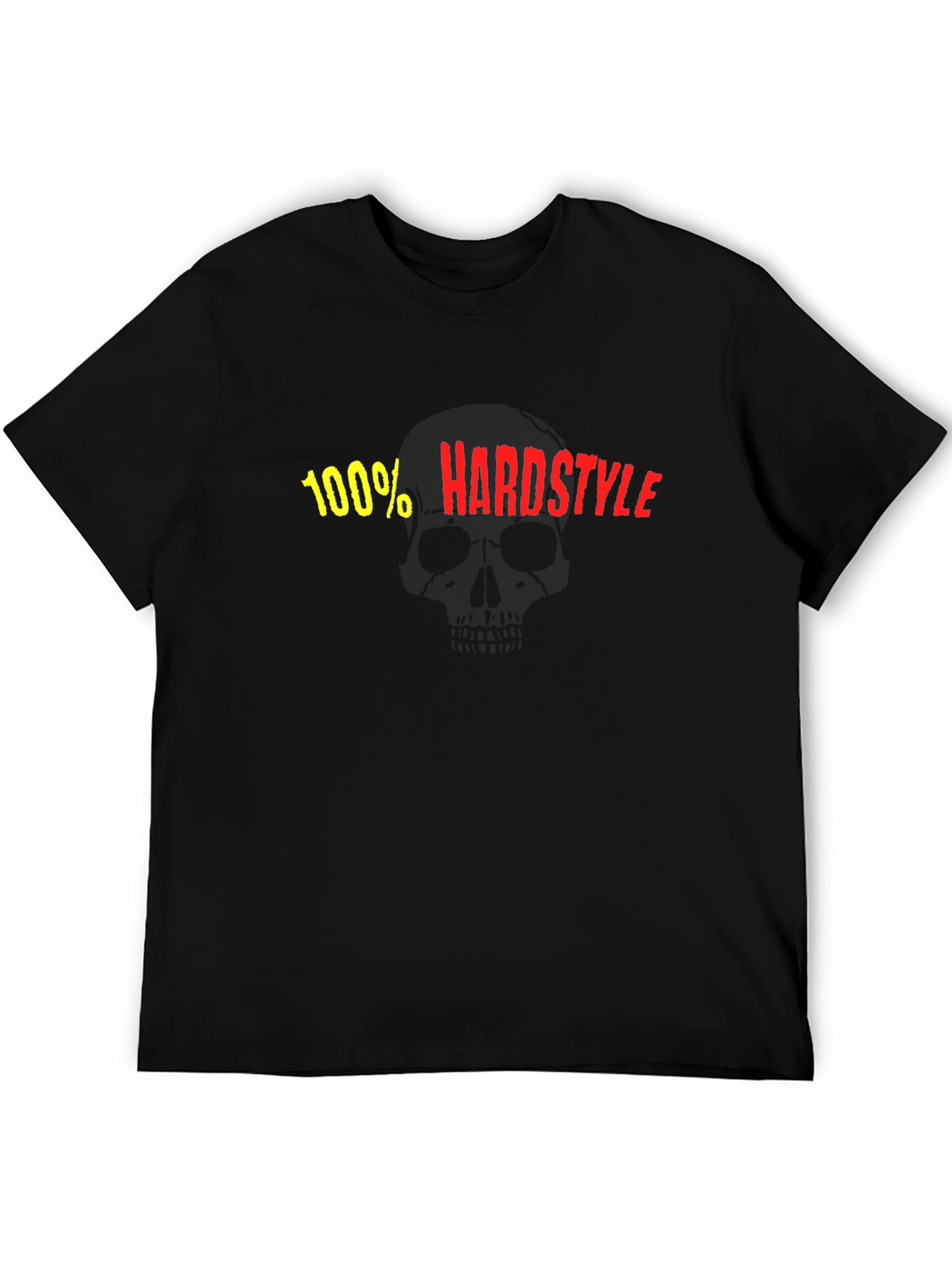 100% Hardstyle Black Graphic Tee - Music Festival Shirt