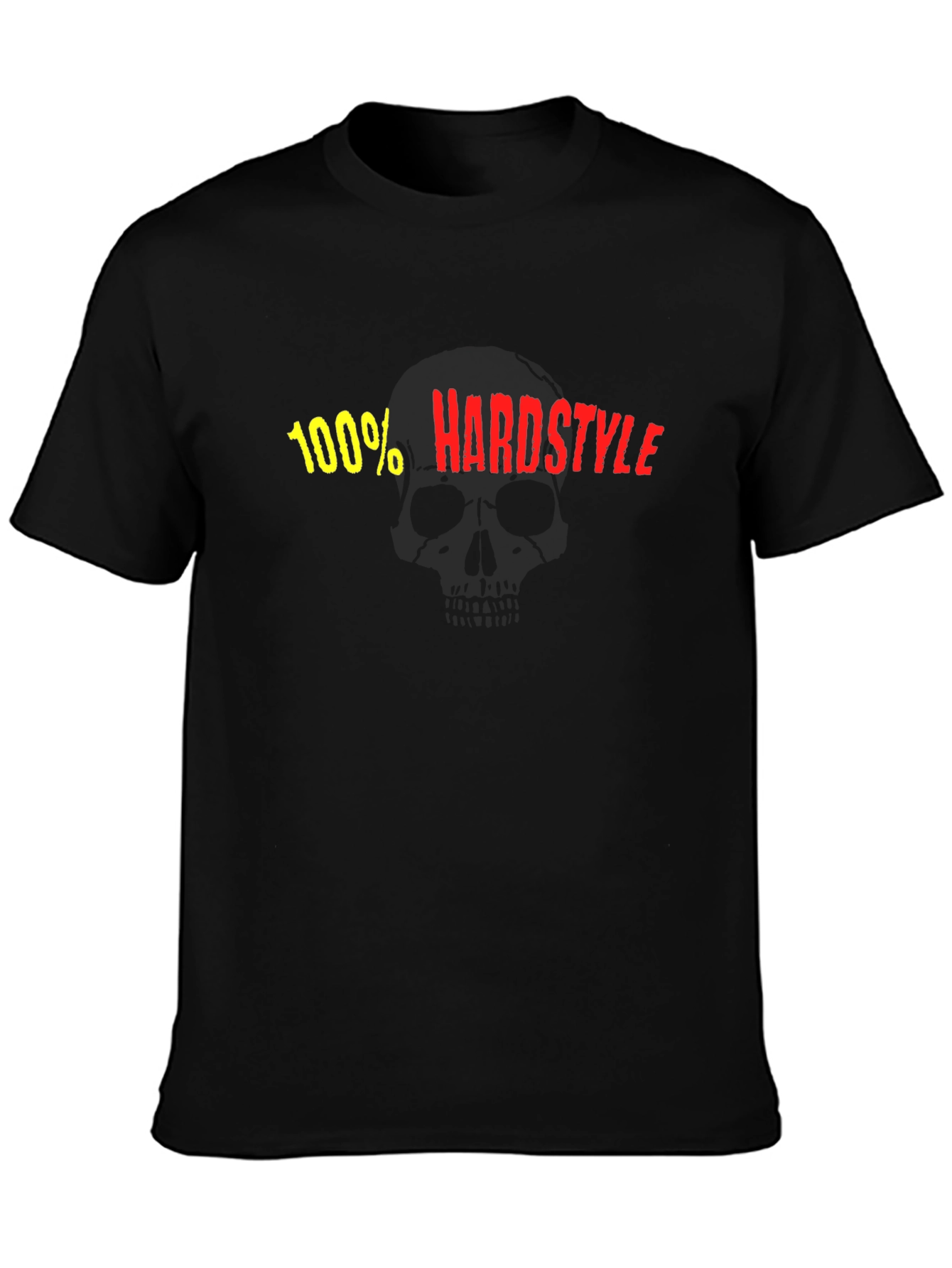 100% Hardstyle Black Graphic Tee - Music Festival Shirt