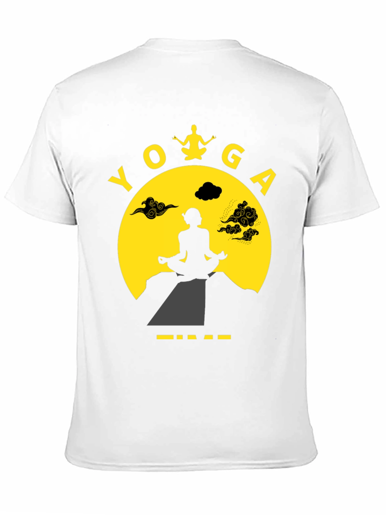 Yoga Time Graphic Tee - Meditating Silhouette T-Shirt