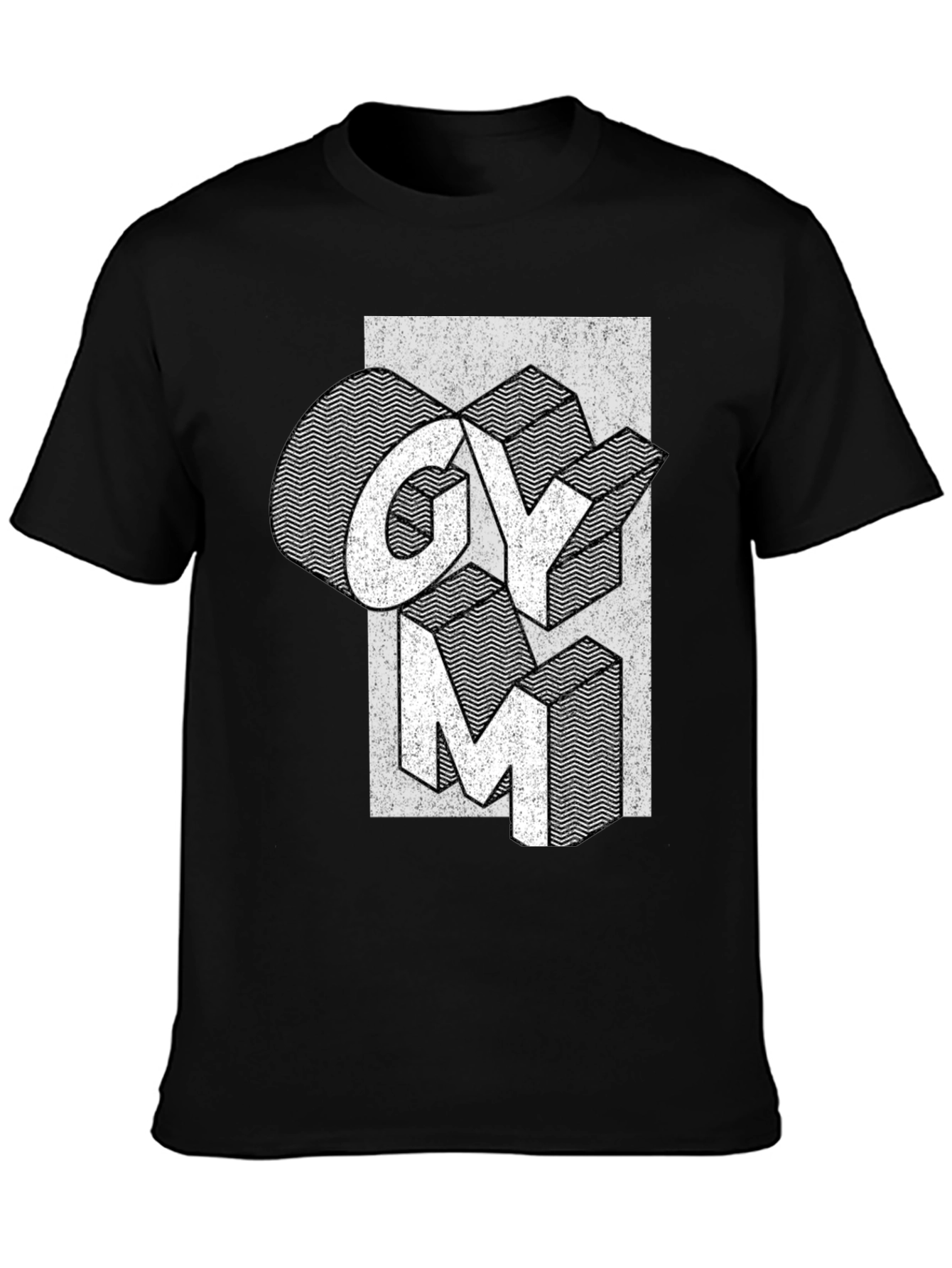 Gym Graphic Print Black T-Shirt