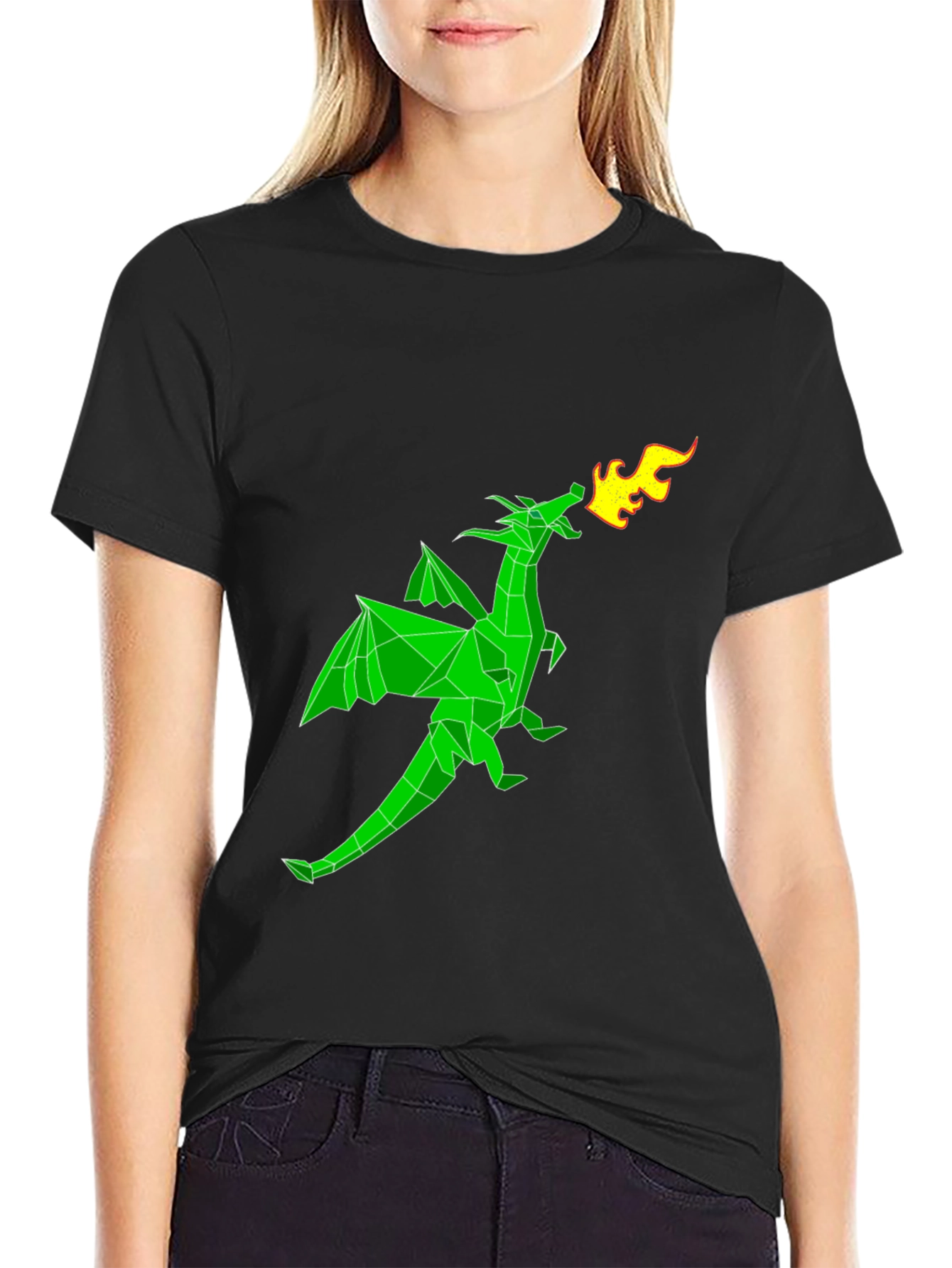 Geometric Dragon Graphic Tee