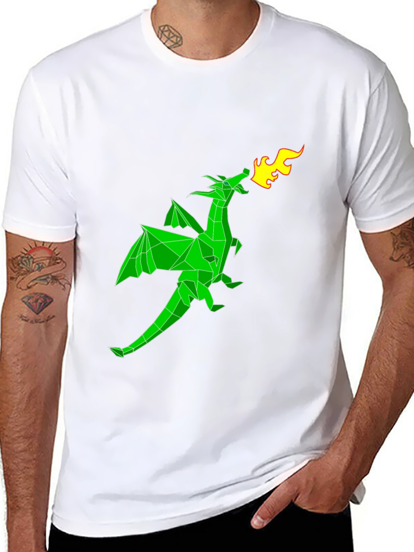 Geometric Dragon Graphic Tee