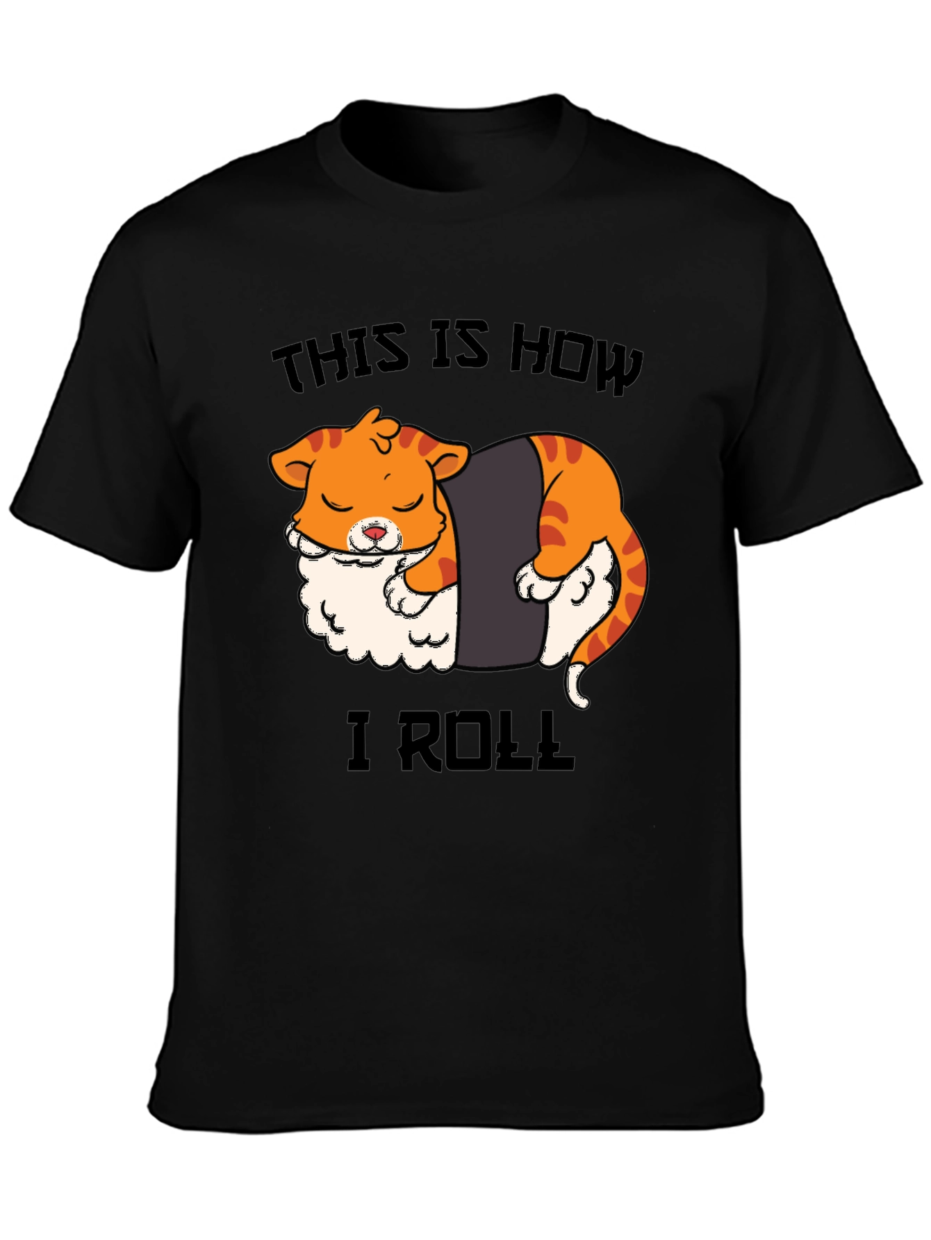 Sushi Cat Roll T-Shirt - Funny Graphic Tee