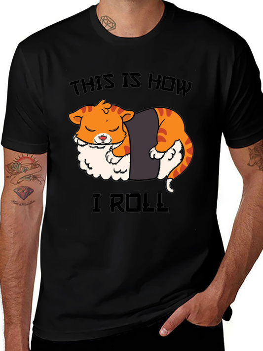 Sushi Cat Roll T-Shirt - Funny Graphic Tee