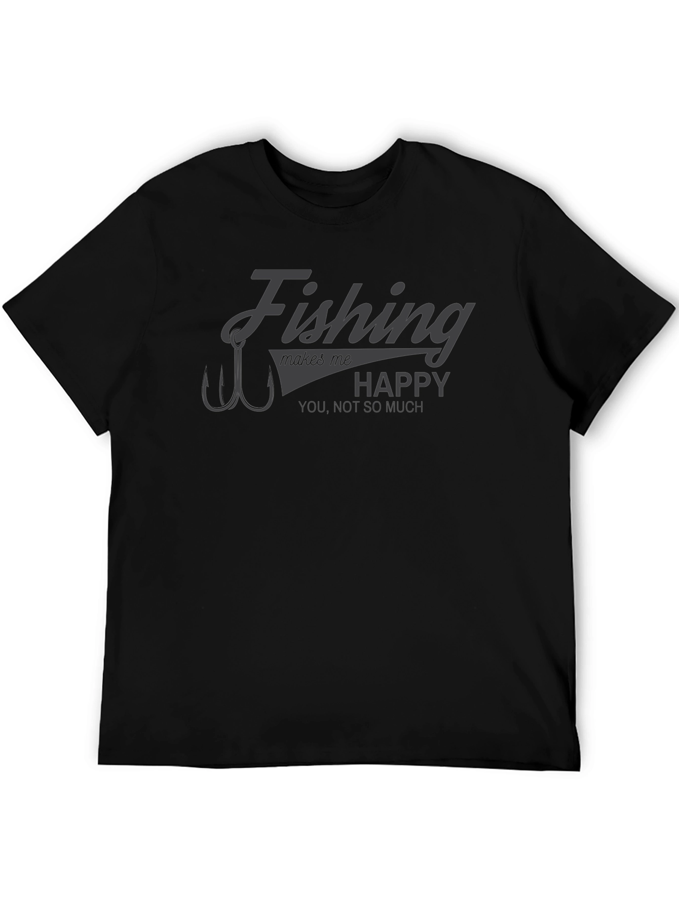 Fishing Makes Me Happy Graphic Tee