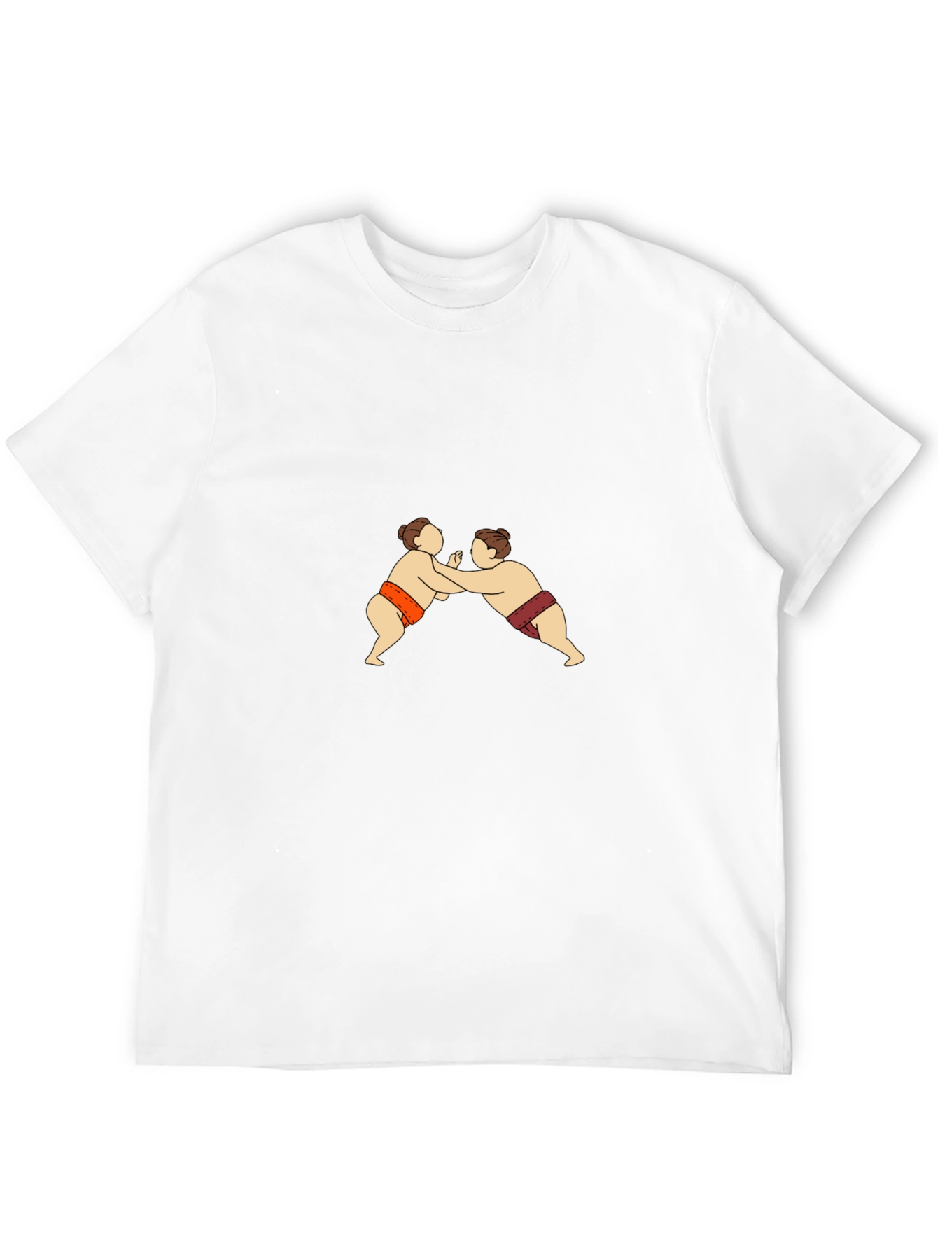 Sumo Wrestling Graphic Tee - Black Cotton T-Shirt