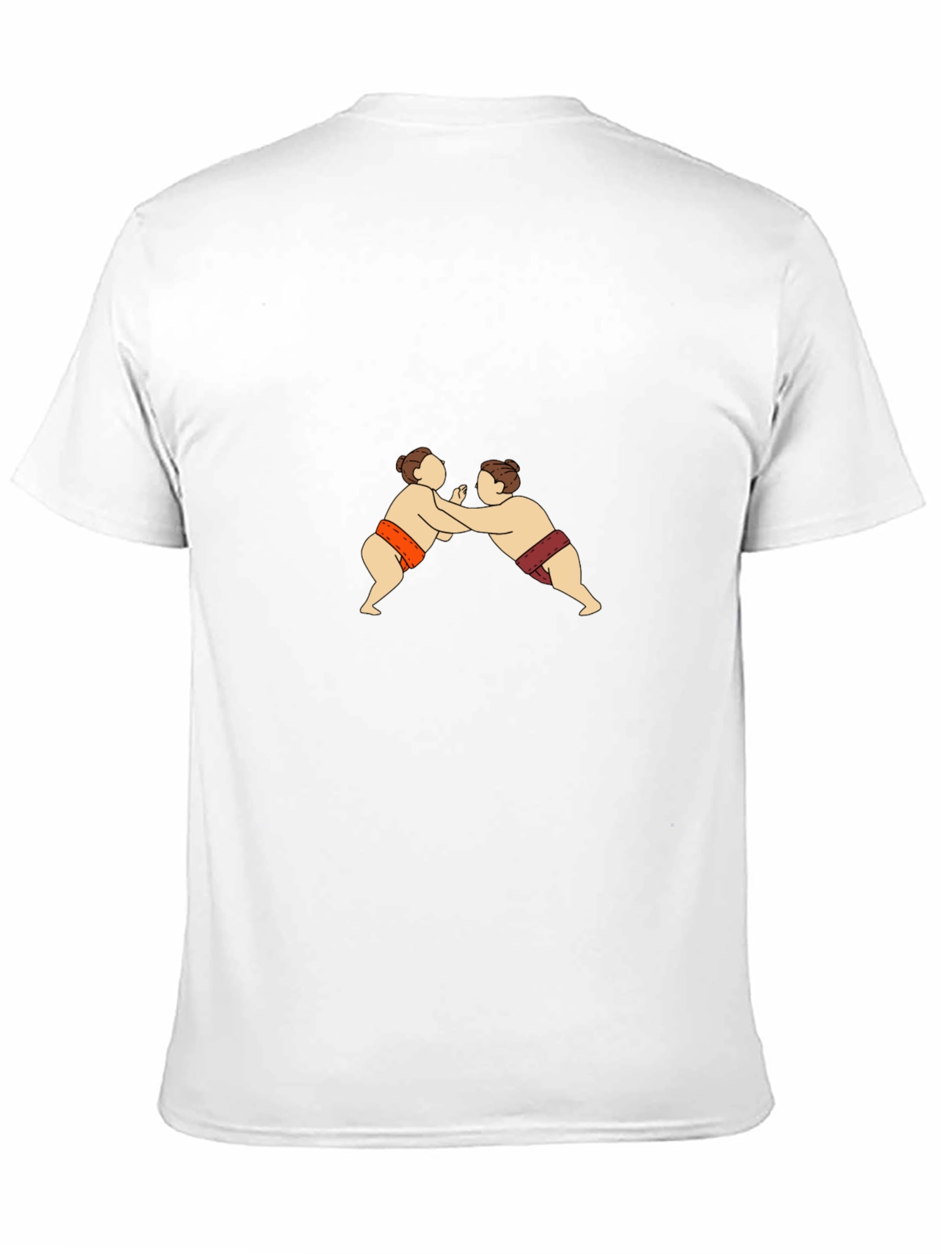 Sumo Wrestling Graphic Tee - Black Cotton T-Shirt