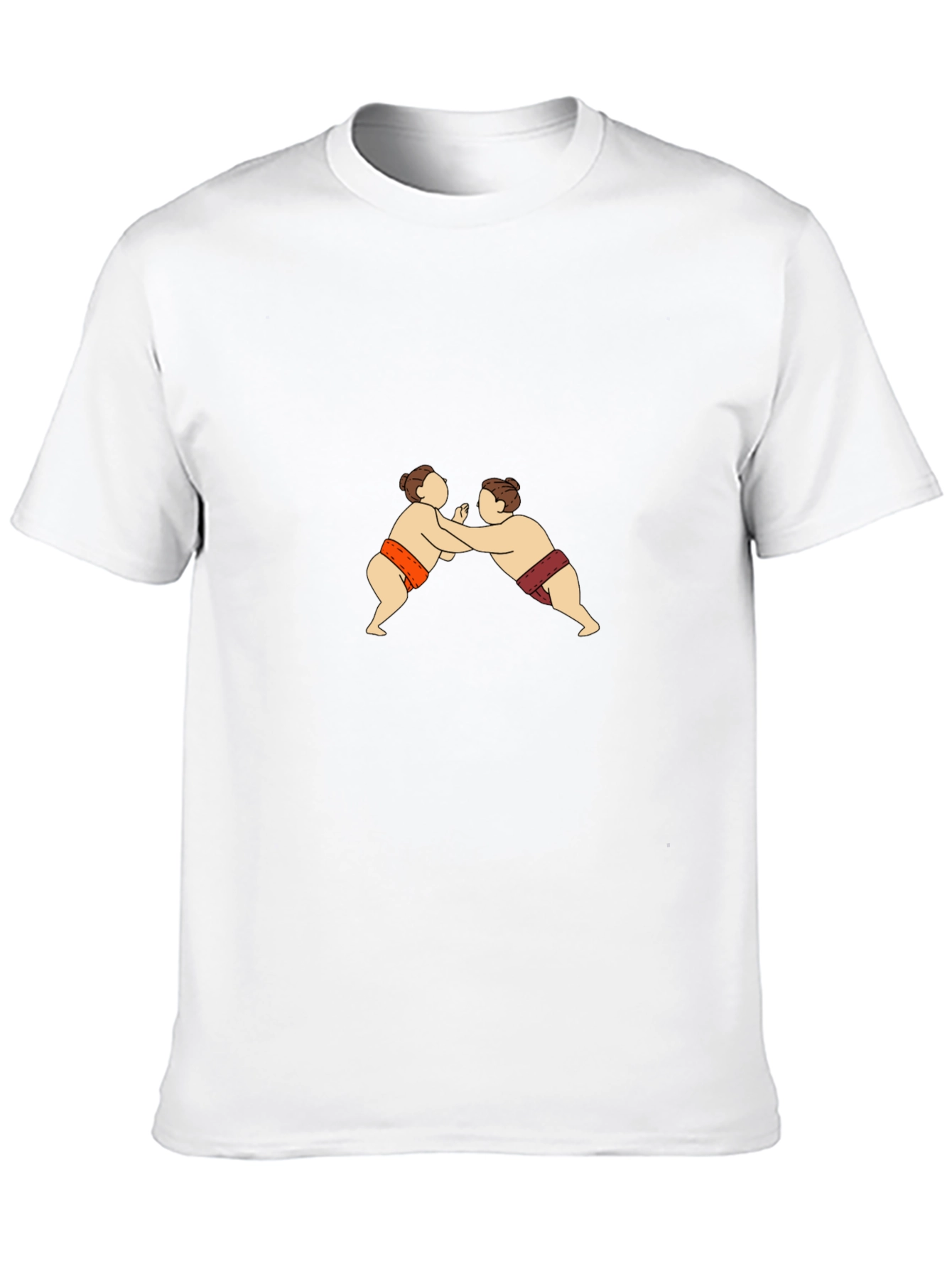 Sumo Wrestling Graphic Tee - Black Cotton T-Shirt