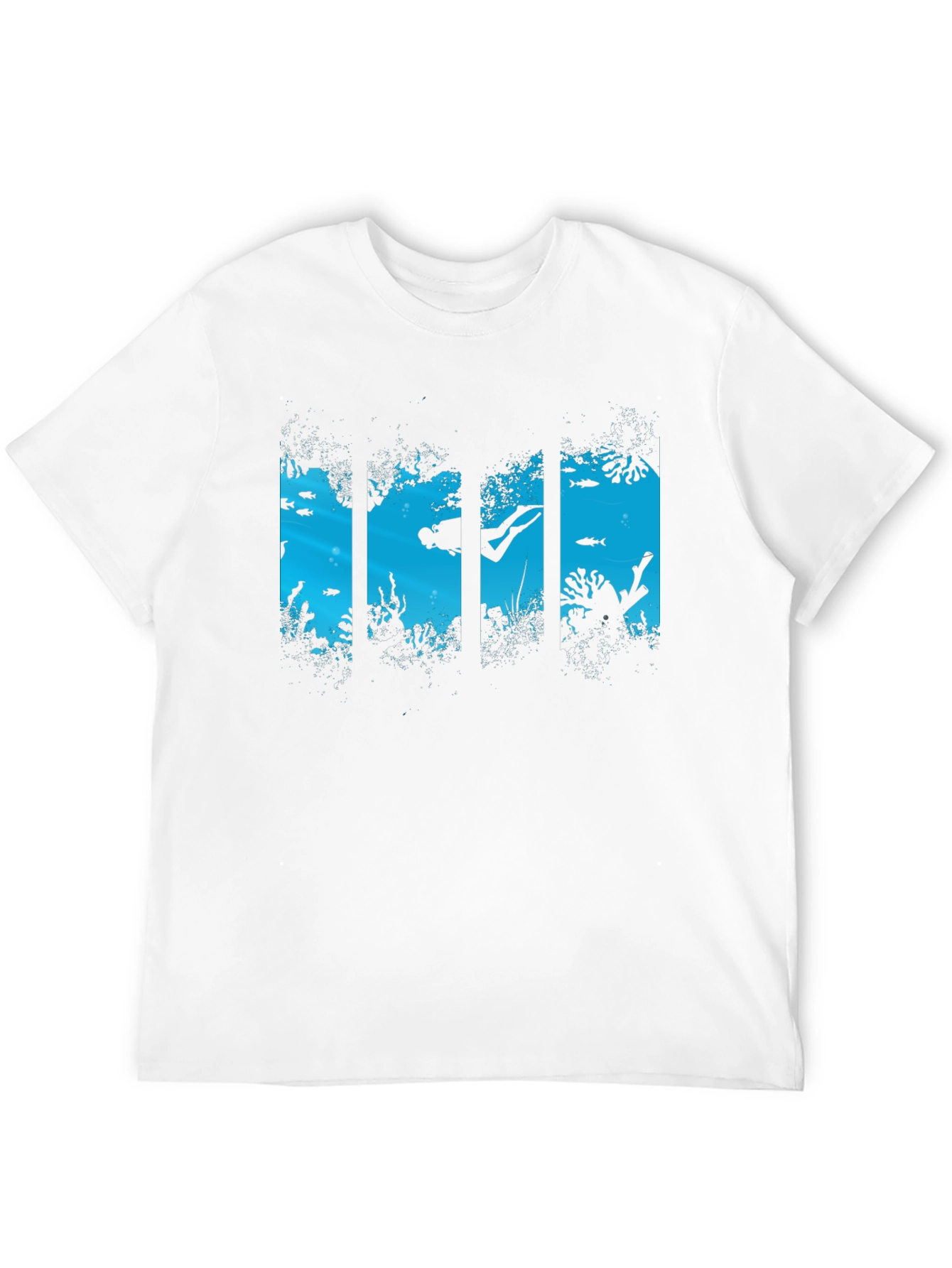 Diver Silhouette Graphic Black T-Shirt