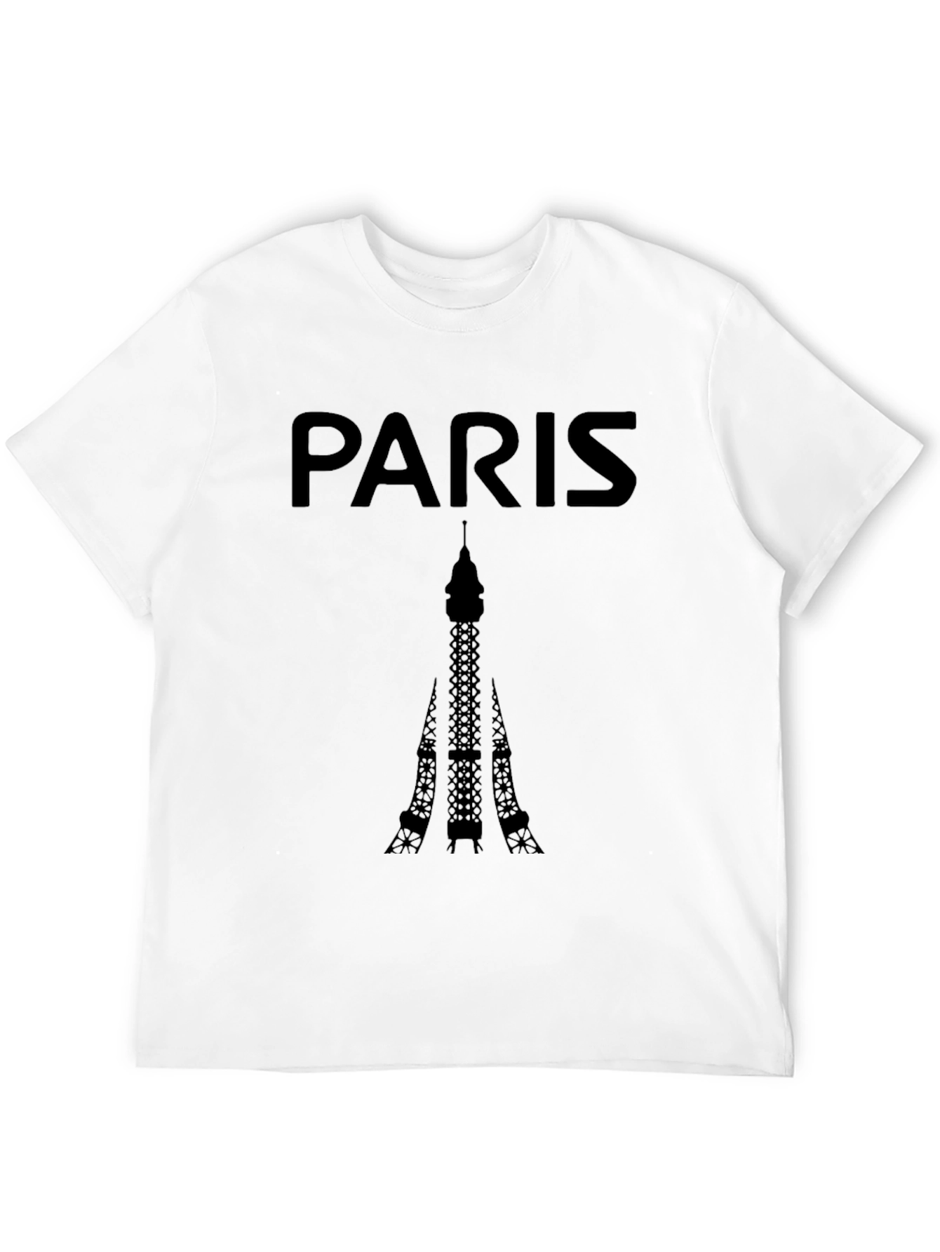 Paris Eiffel Tower Black T-Shirt