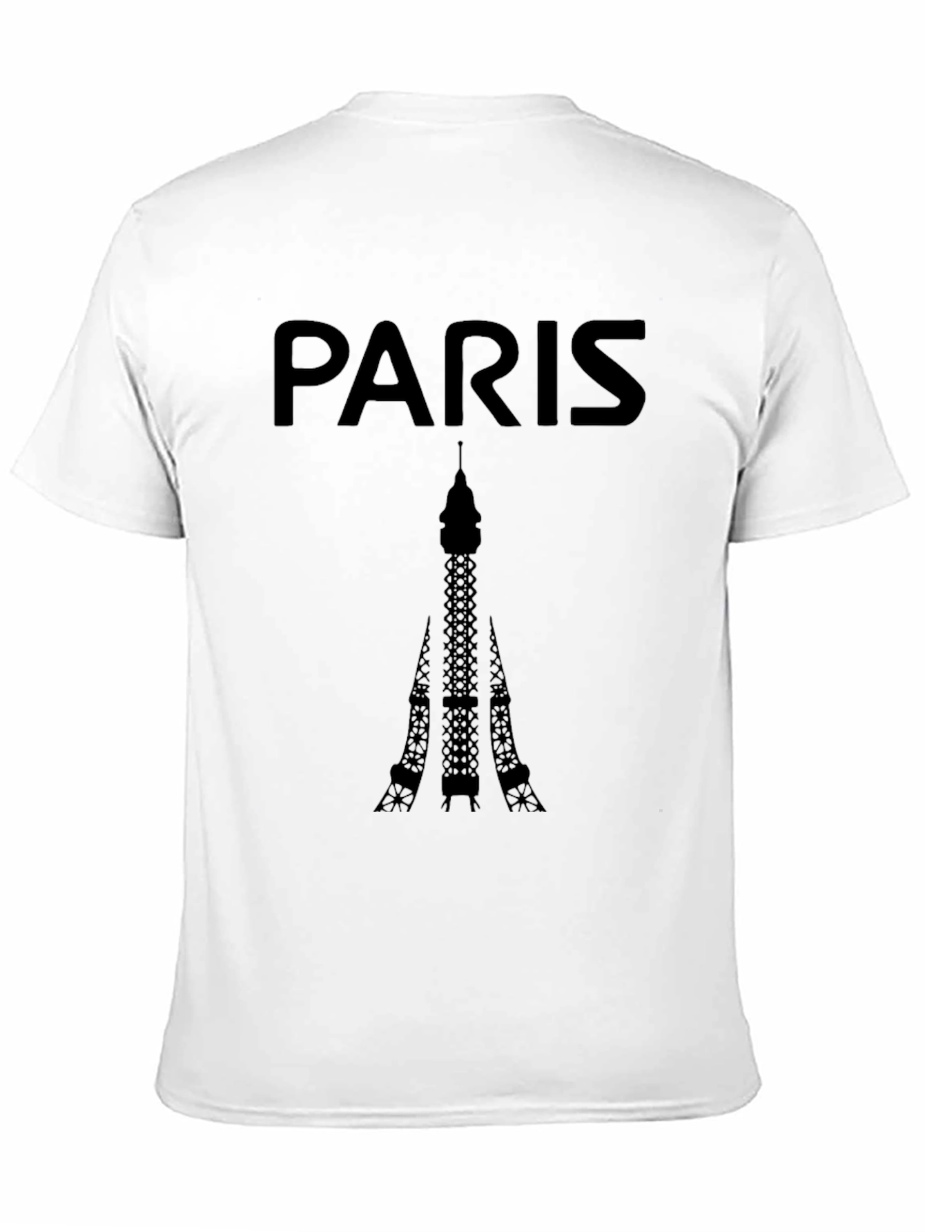 Paris Eiffel Tower Black T-Shirt