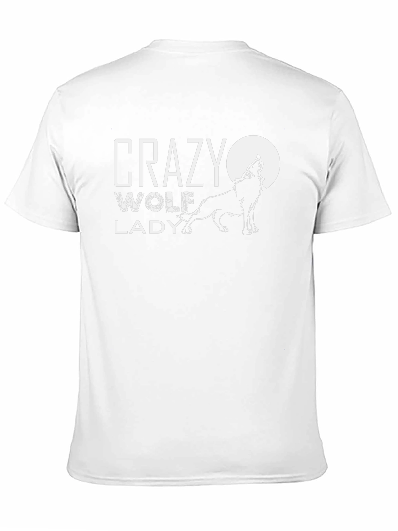 Crazy Wolf Lady Graphic Tee - Black Cotton T-Shirt