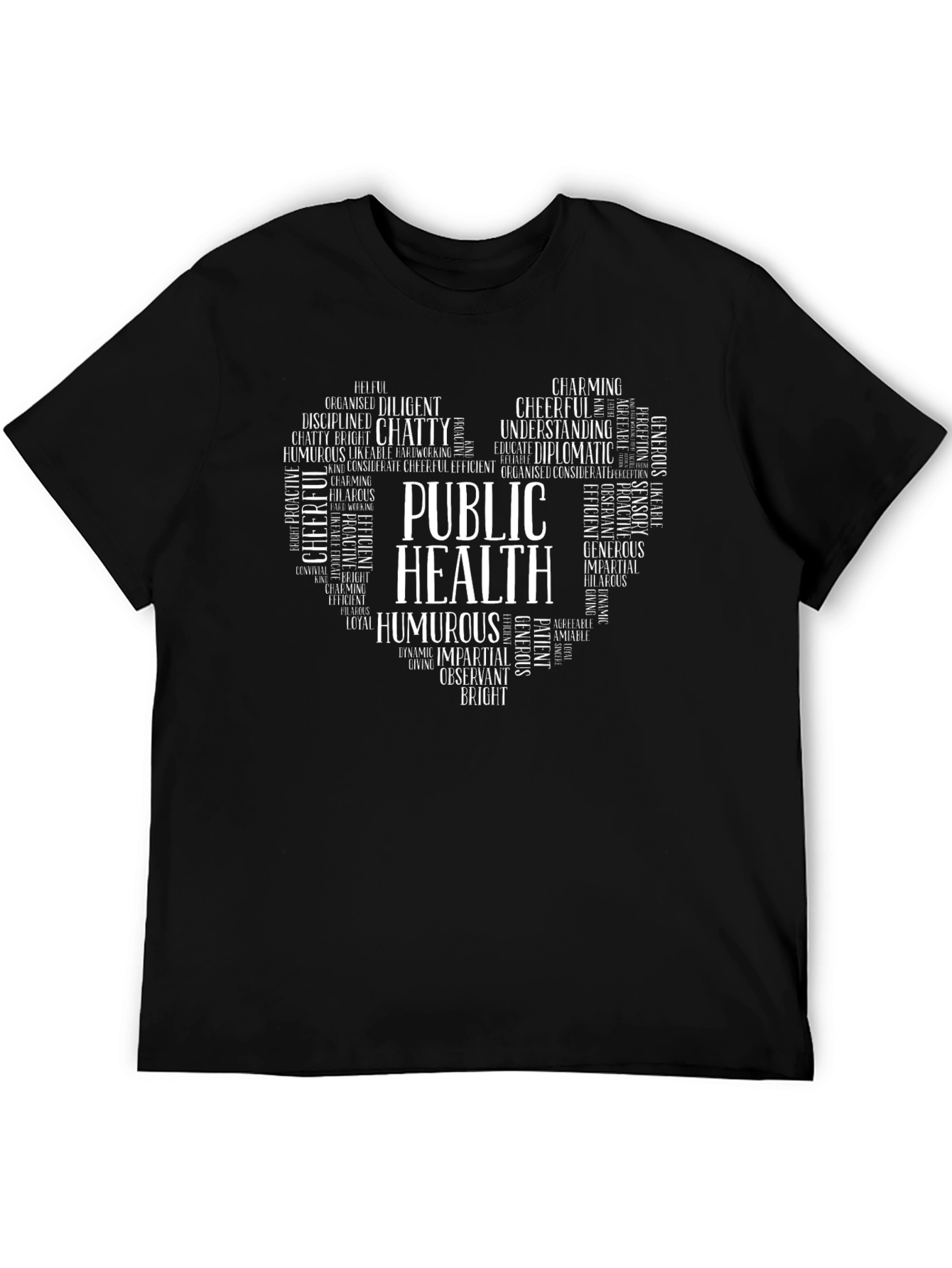 Public Health Word Art Heart T-Shirt