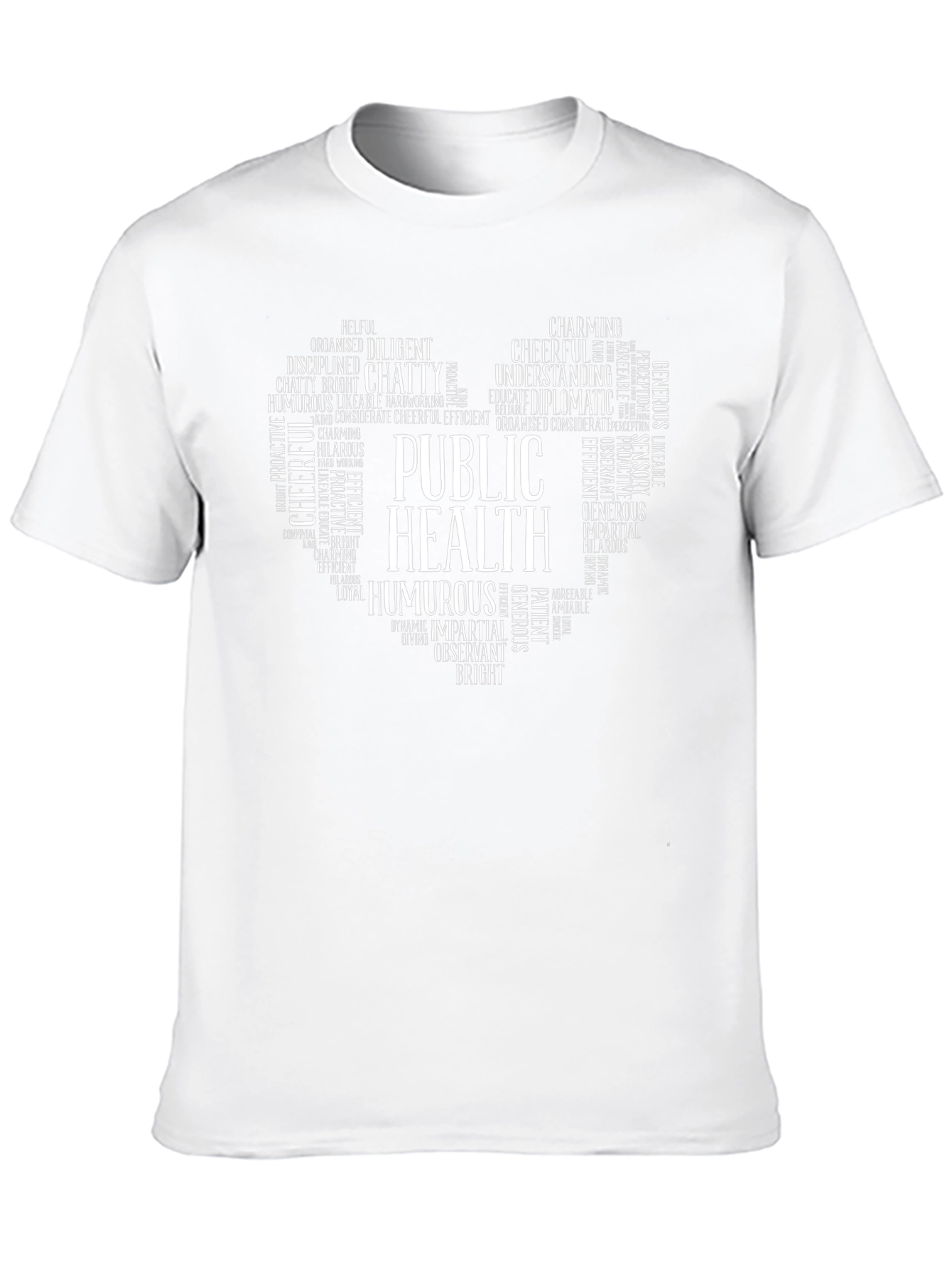 Public Health Word Art Heart T-Shirt