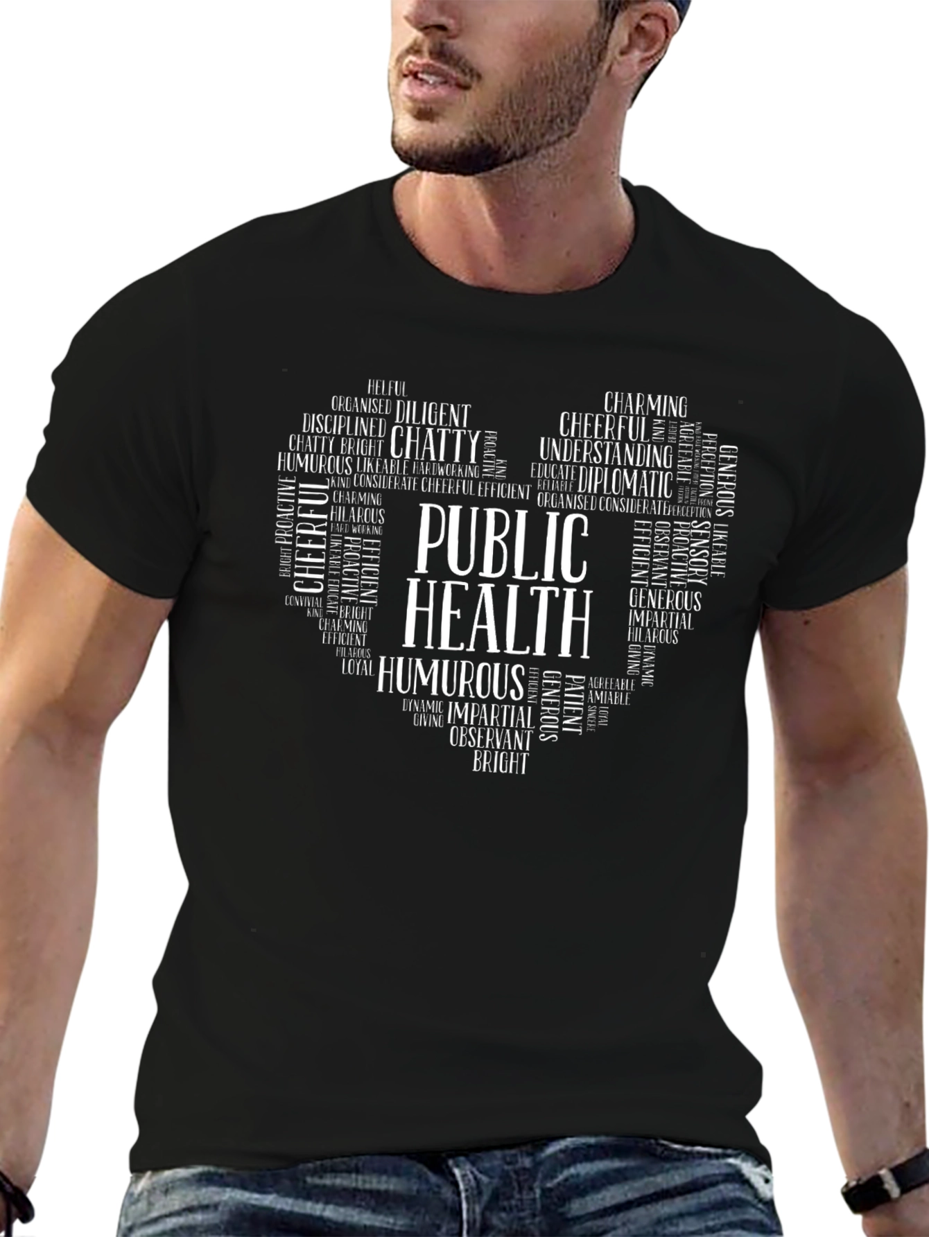 Public Health Word Art Heart T-Shirt