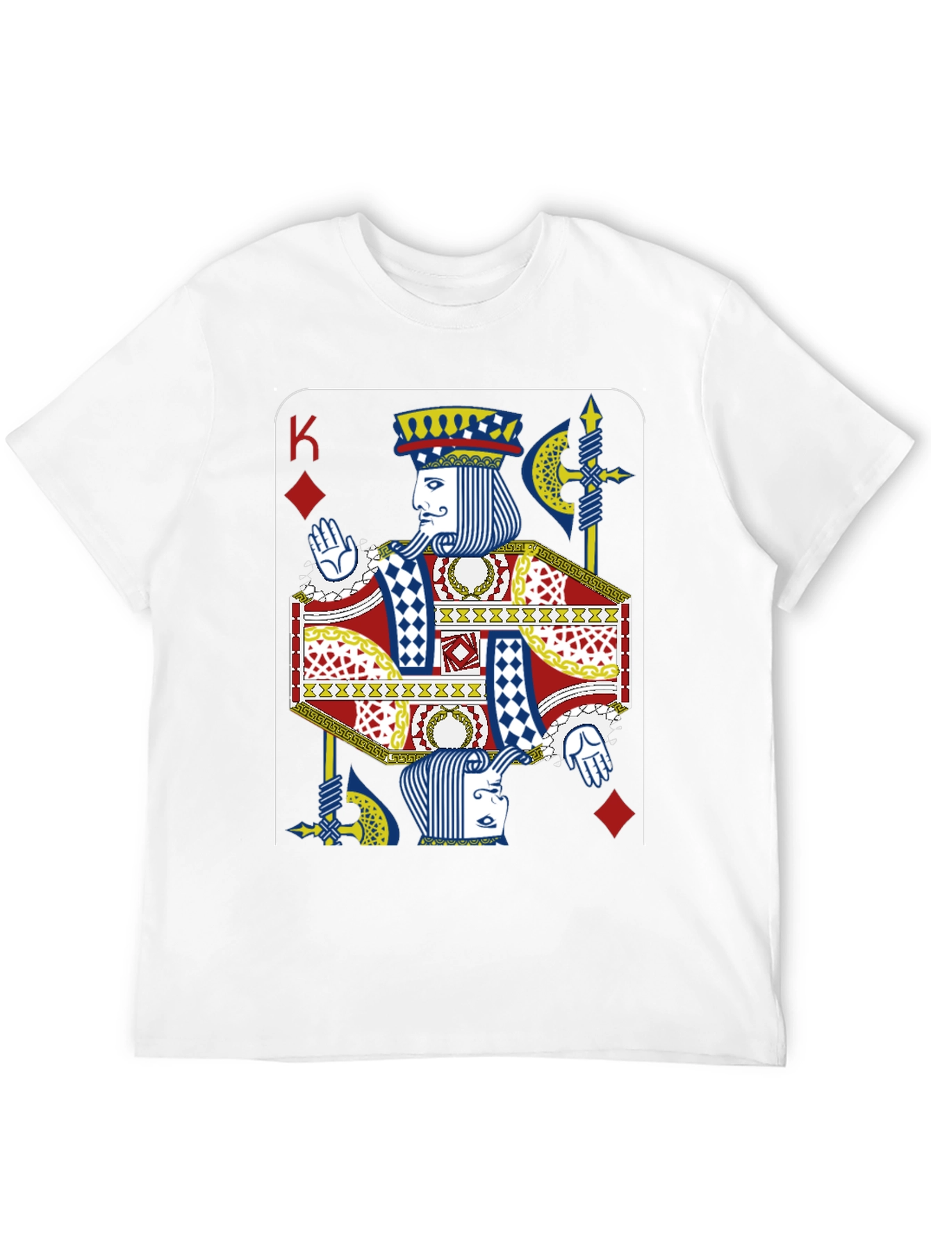King of Diamonds Graphic Tee - Novelty Card Design