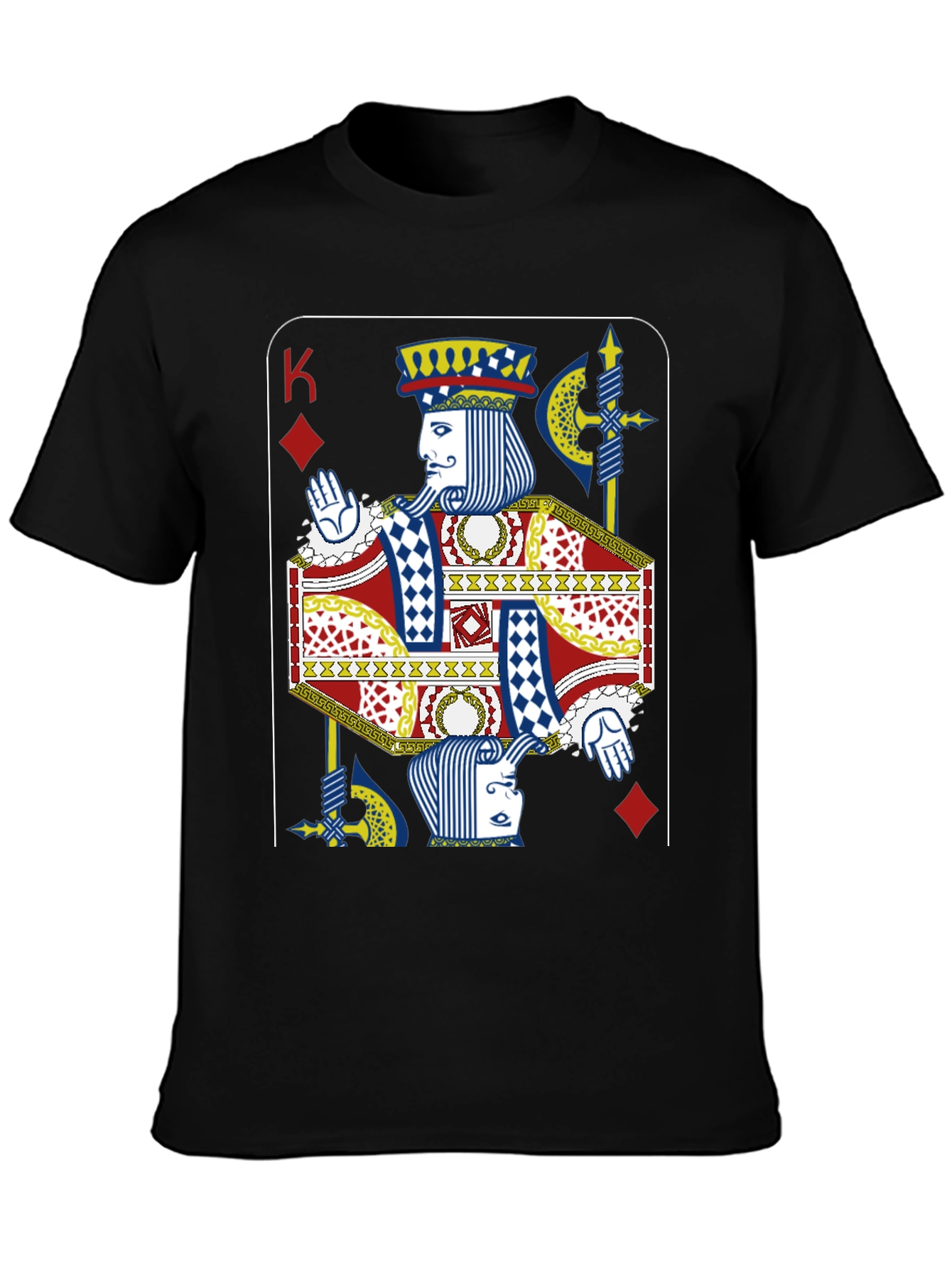 King of Diamonds Graphic Tee - Novelty Card Design