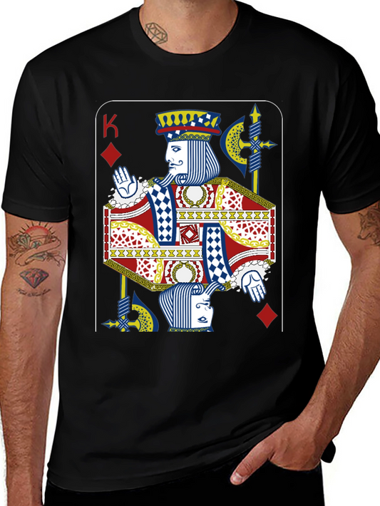 King of Diamonds Graphic Tee - Novelty Card Design