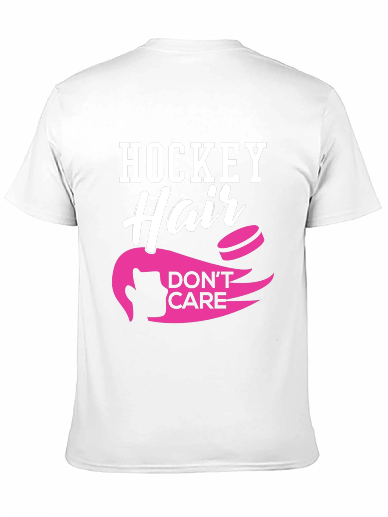 Hockey Hair Dont Care Black T-Shirt