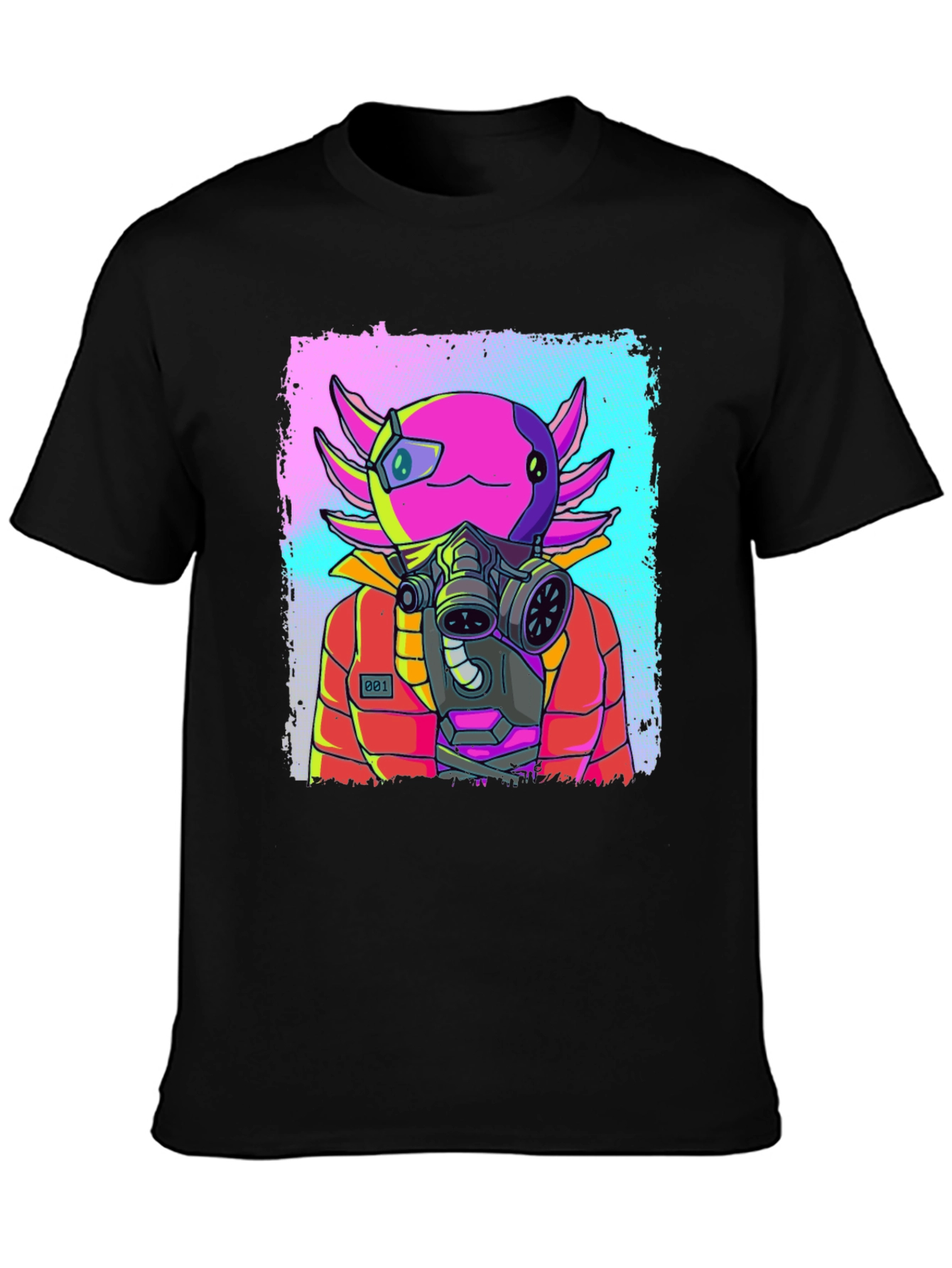 Axolotl Gas Mask T-Shirt - Unique Graphic Tee