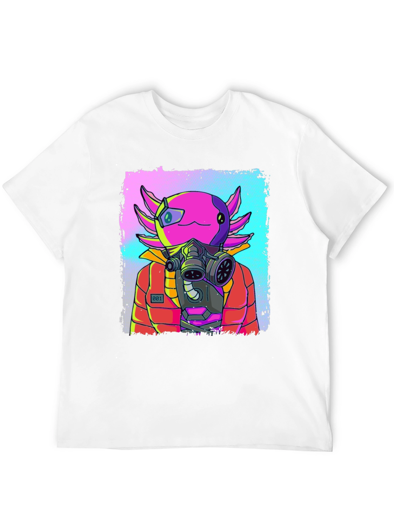 Axolotl Gas Mask T-Shirt - Unique Graphic Tee