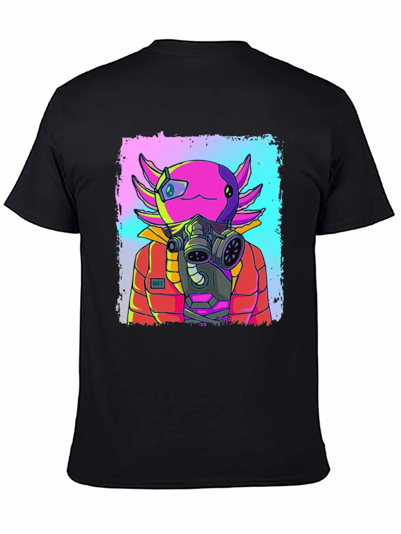 Axolotl Gas Mask T-Shirt - Unique Graphic Tee